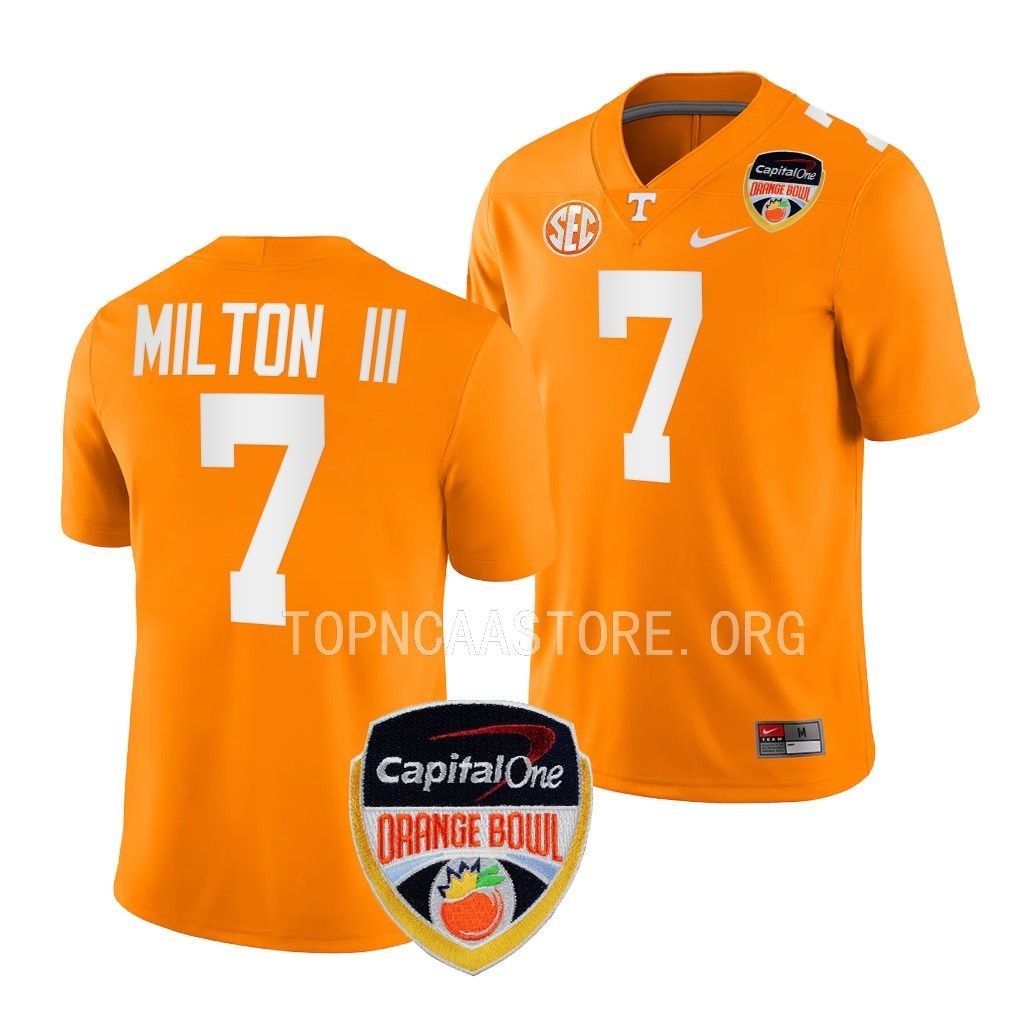 Tennessee Volunteers Orange Bowl Joe Milton III #7 Orange College Jersey YDNJHGXV