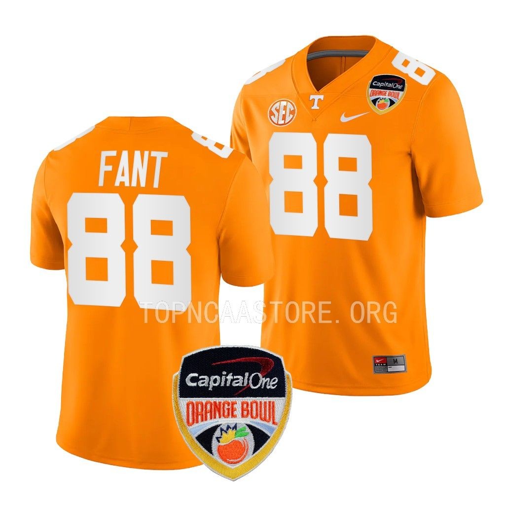 Tennessee Volunteers Orange Bowl Princeton Fant #88 Orange College Jersey QAXWGGXV