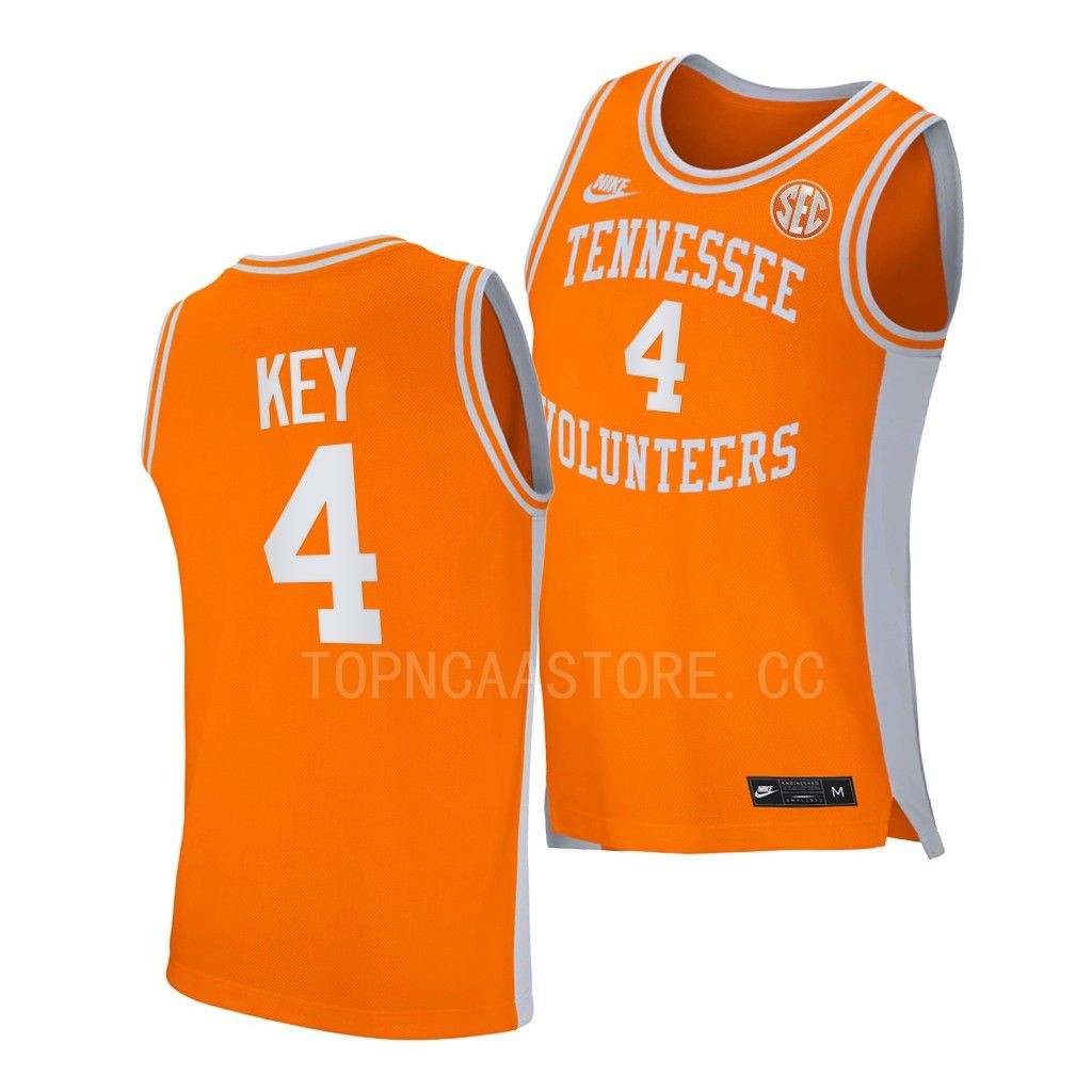 Tennessee Volunteers Tyreke Key Orange #4 Jersey 2022-23 Retro LL39OGXV