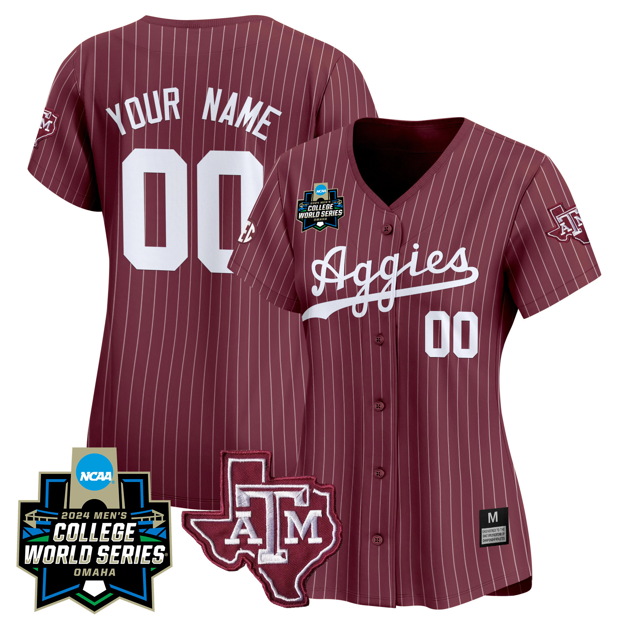 Texas A&ampM Aggies College World Series Vapor Premier Limited Custom Jersey - All Stitched #14 IEAQFGXV
