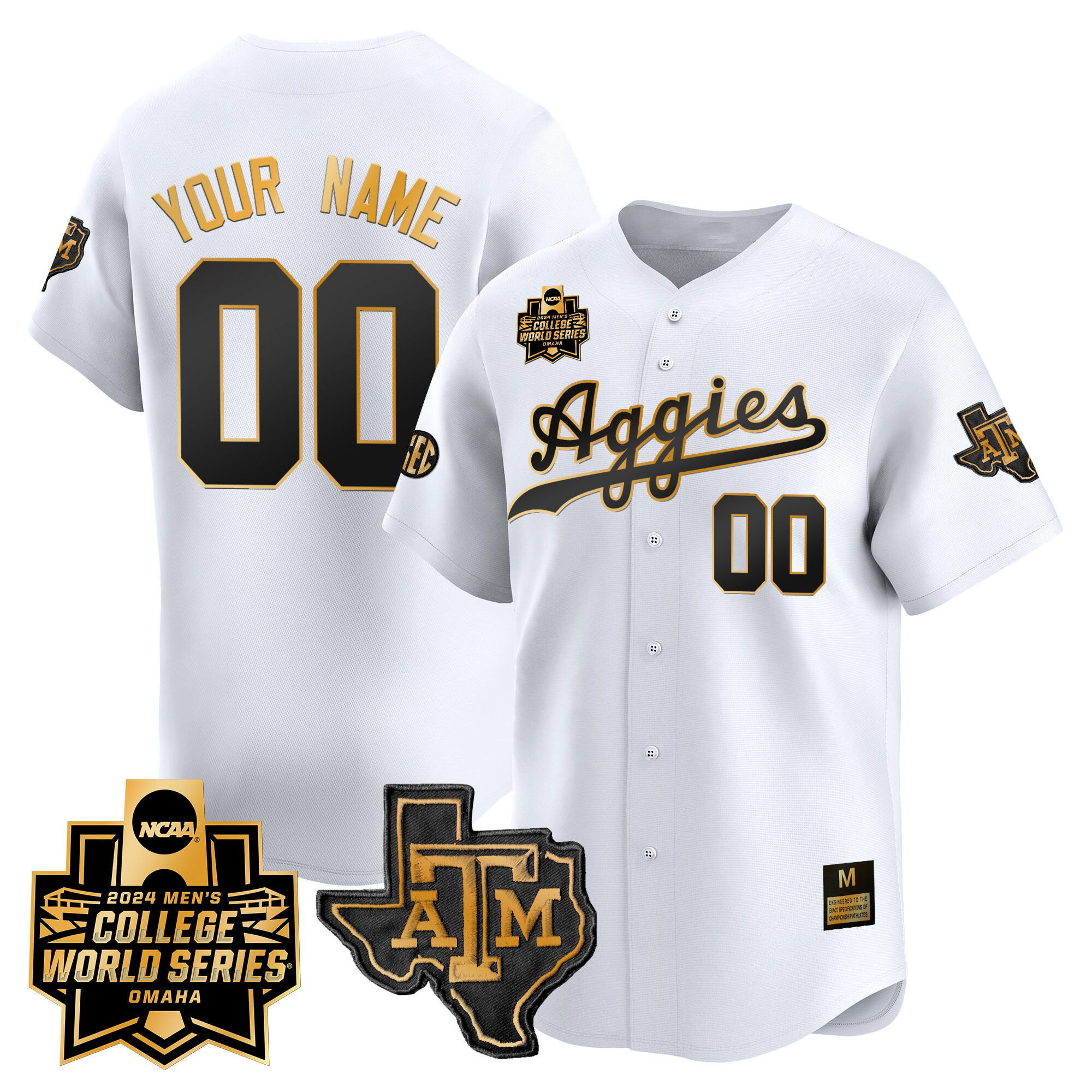 Texas A&ampM Aggies College World Series Vapor Premier Limited Custom Jersey - All Stitched #6 YJ7NTGXV