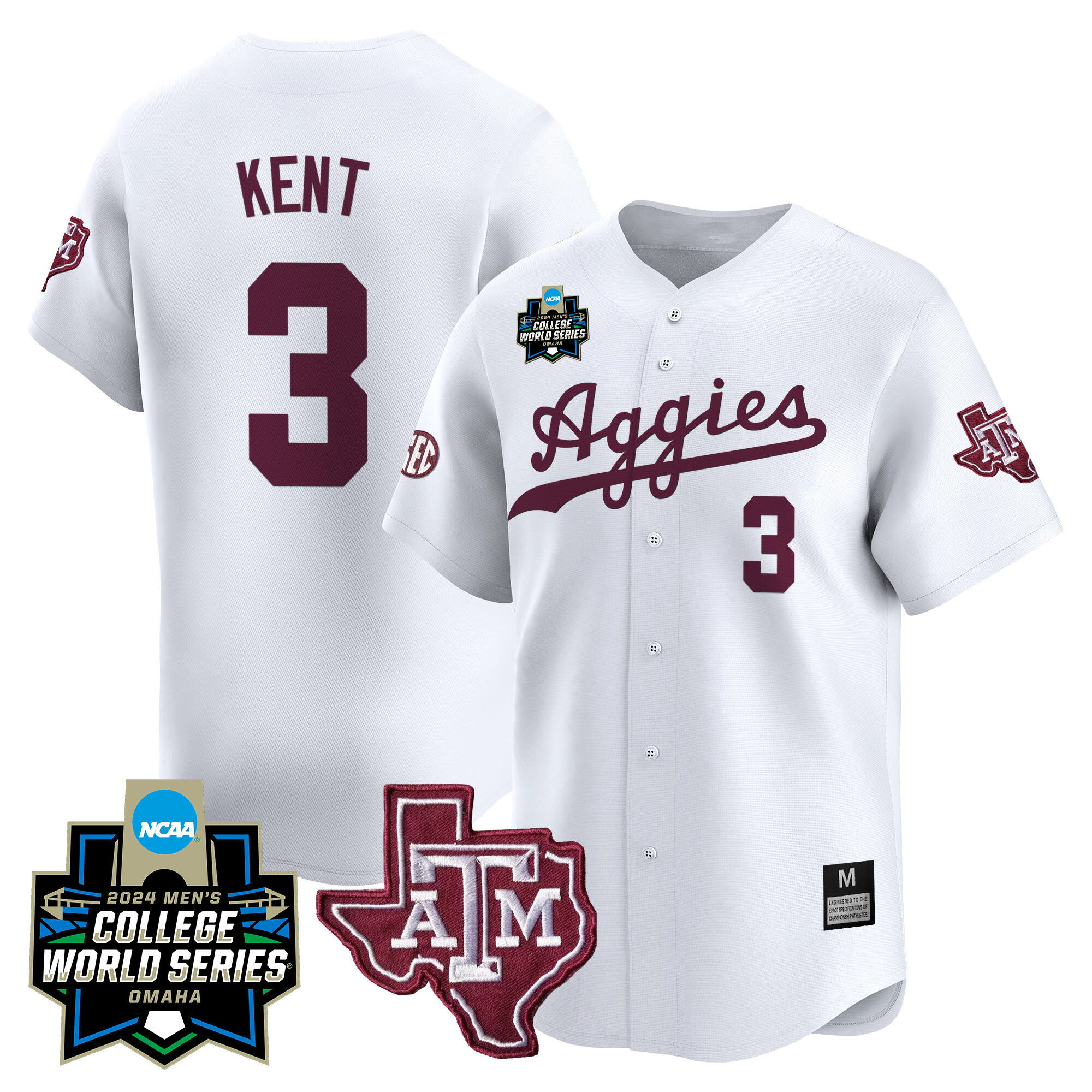 Texas A&ampM Aggies College World Series Vapor Premier Limited Jersey - All Stitched #19 B9SMPGXV