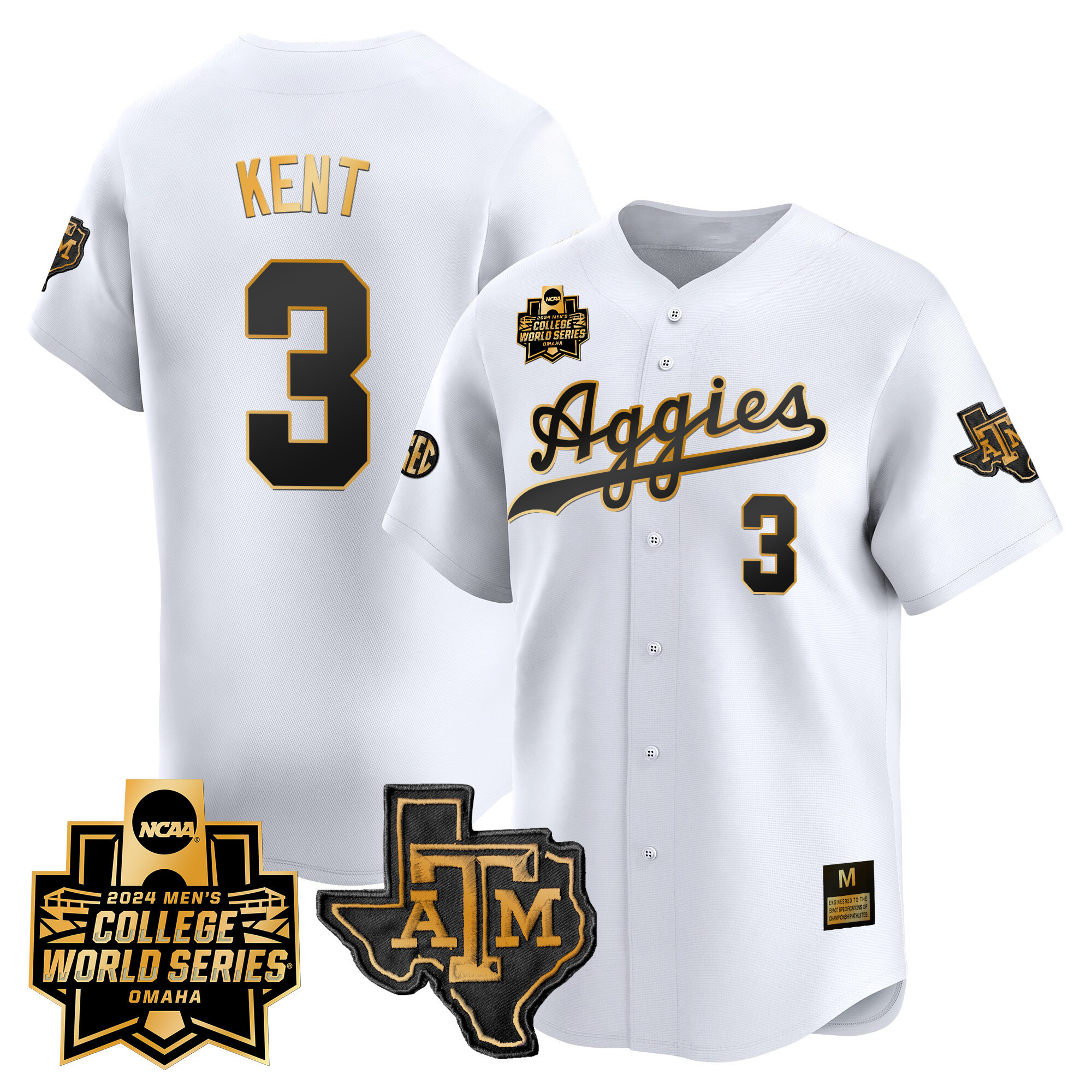 Texas A&ampM Aggies College World Series Vapor Premier Limited Jersey - All Stitched #43 X1OATGXV