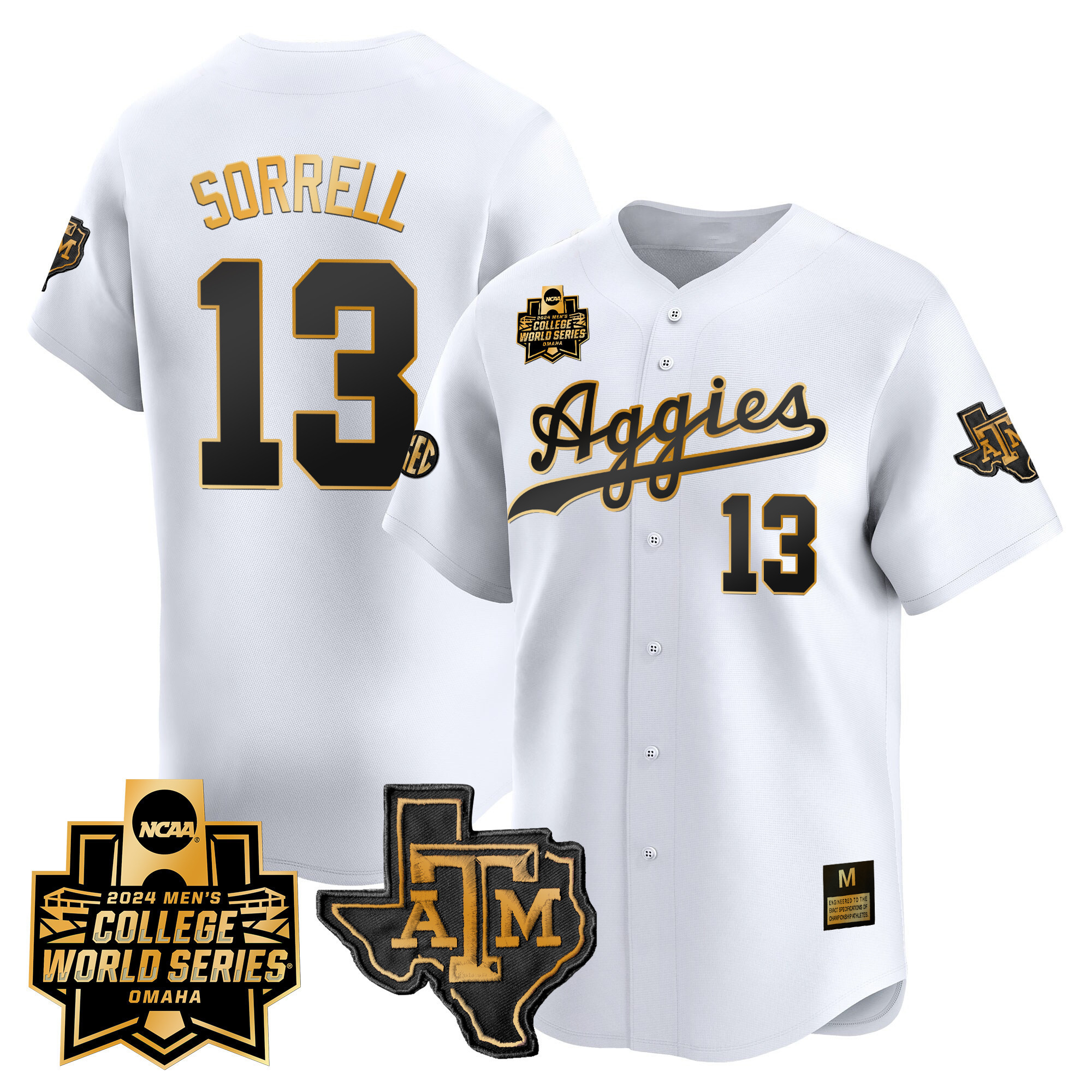 Texas A&ampM Aggies College World Series Vapor Premier Limited Jersey - All Stitched #44 94RBOGXV