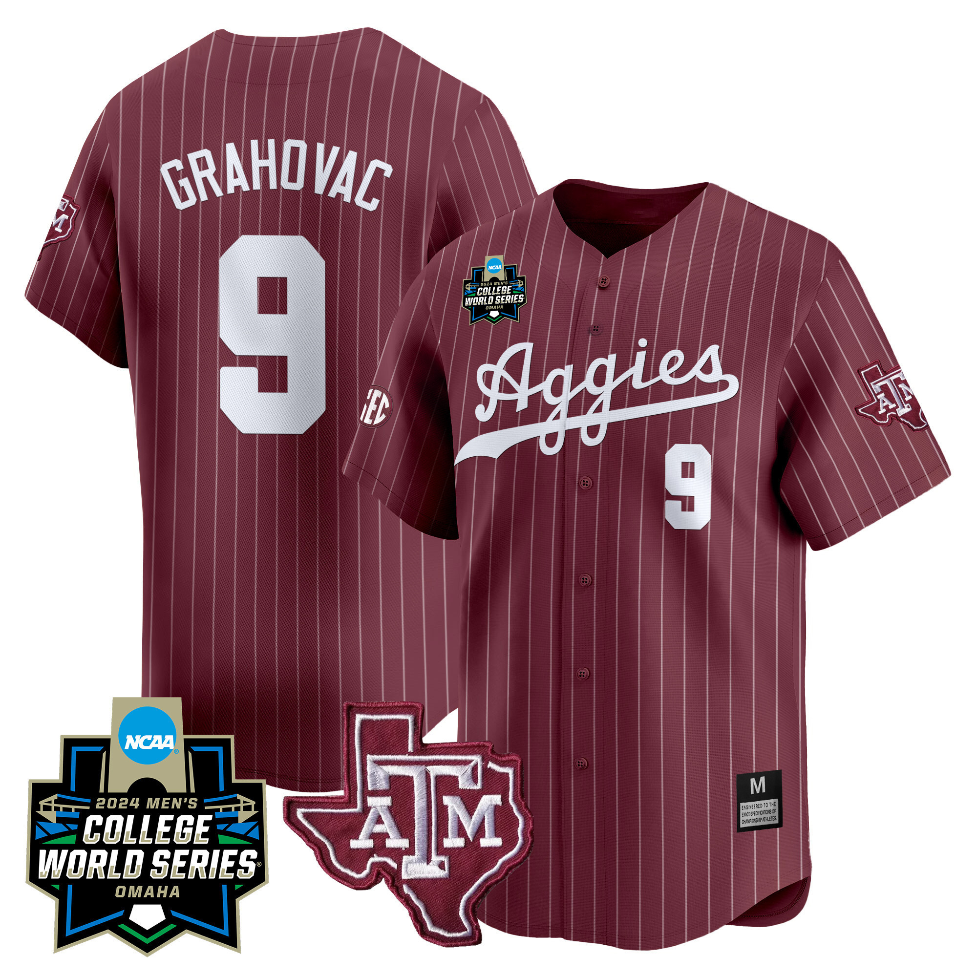 Texas A&ampM Aggies College World Series Vapor Premier Limited Jersey - All Stitched #50 DTYL9GXV