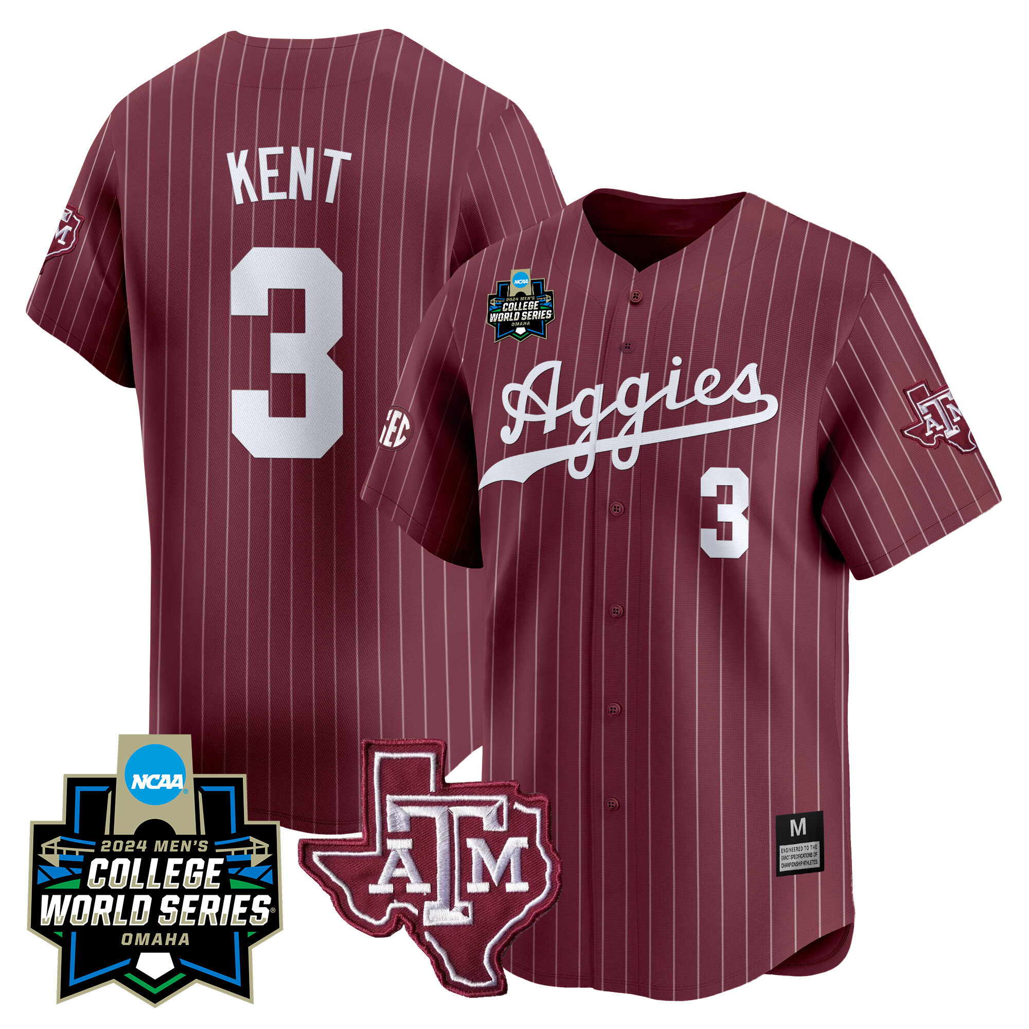 Texas A&ampM Aggies College World Series Vapor Premier Limited Jersey - All Stitched #51 PUSYFGXV