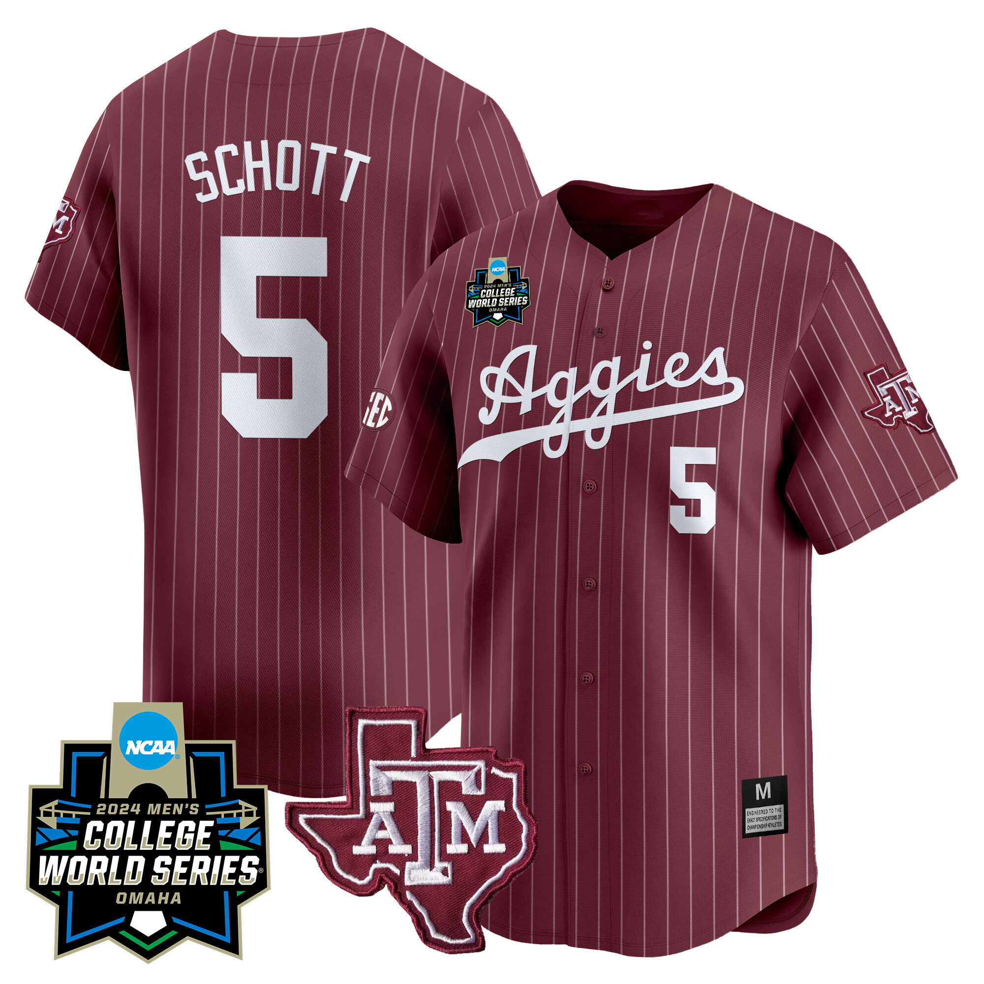 Texas A&ampM Aggies College World Series Vapor Premier Limited Jersey - All Stitched #54 1FSRUGXV