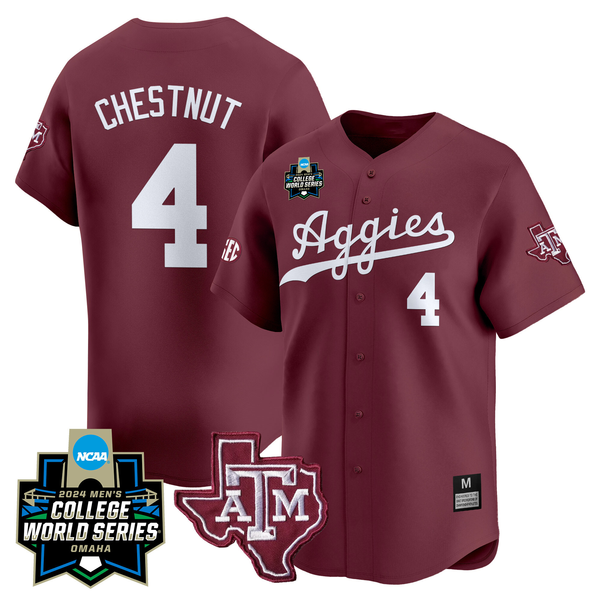 Texas A&ampM Aggies College World Series Vapor Premier Limited Jersey - All Stitched #7 XBHAZGXV