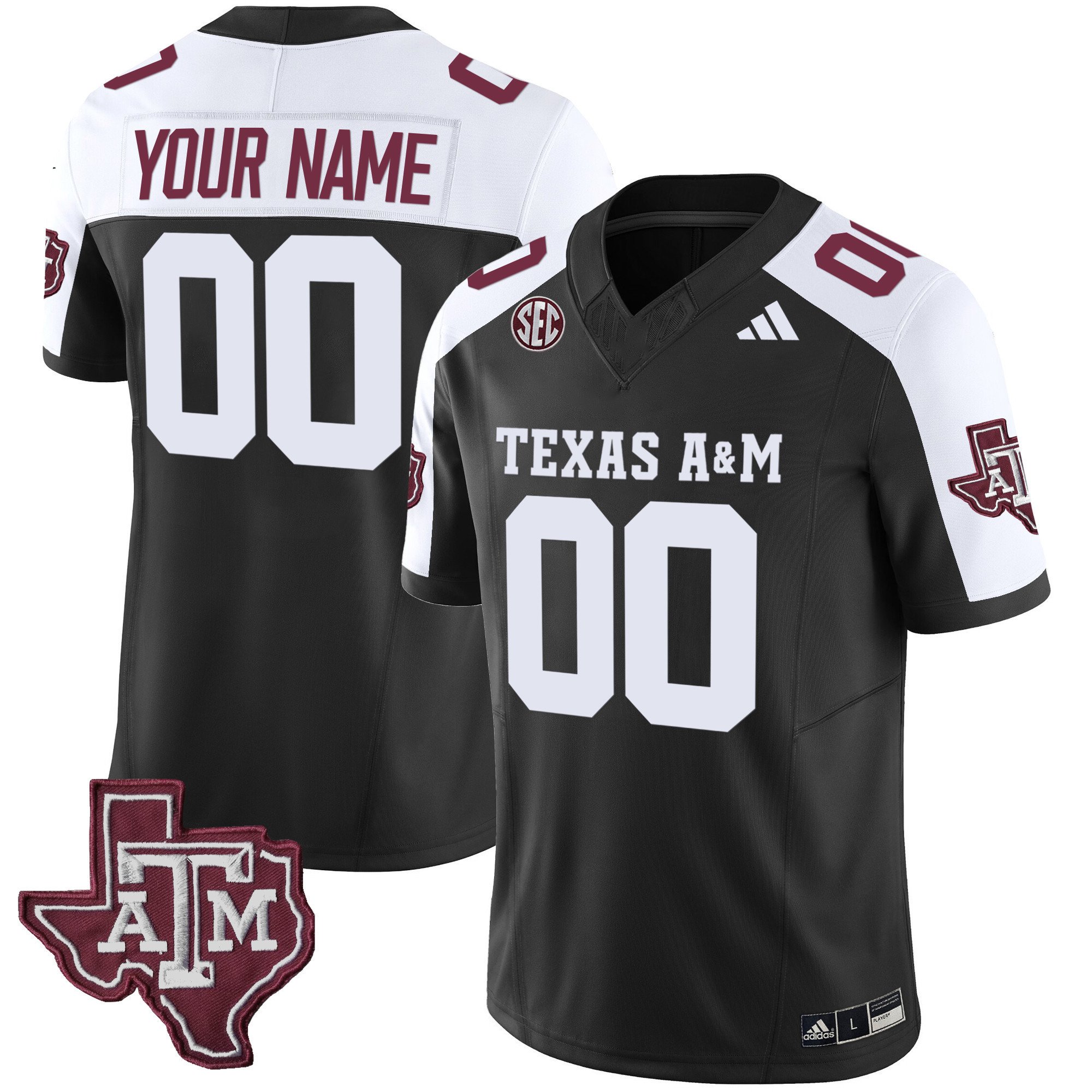 Texas A&ampM Aggies Vapor Limited Custom Jersey V2 - All Stitched #1 2MQGRGXV