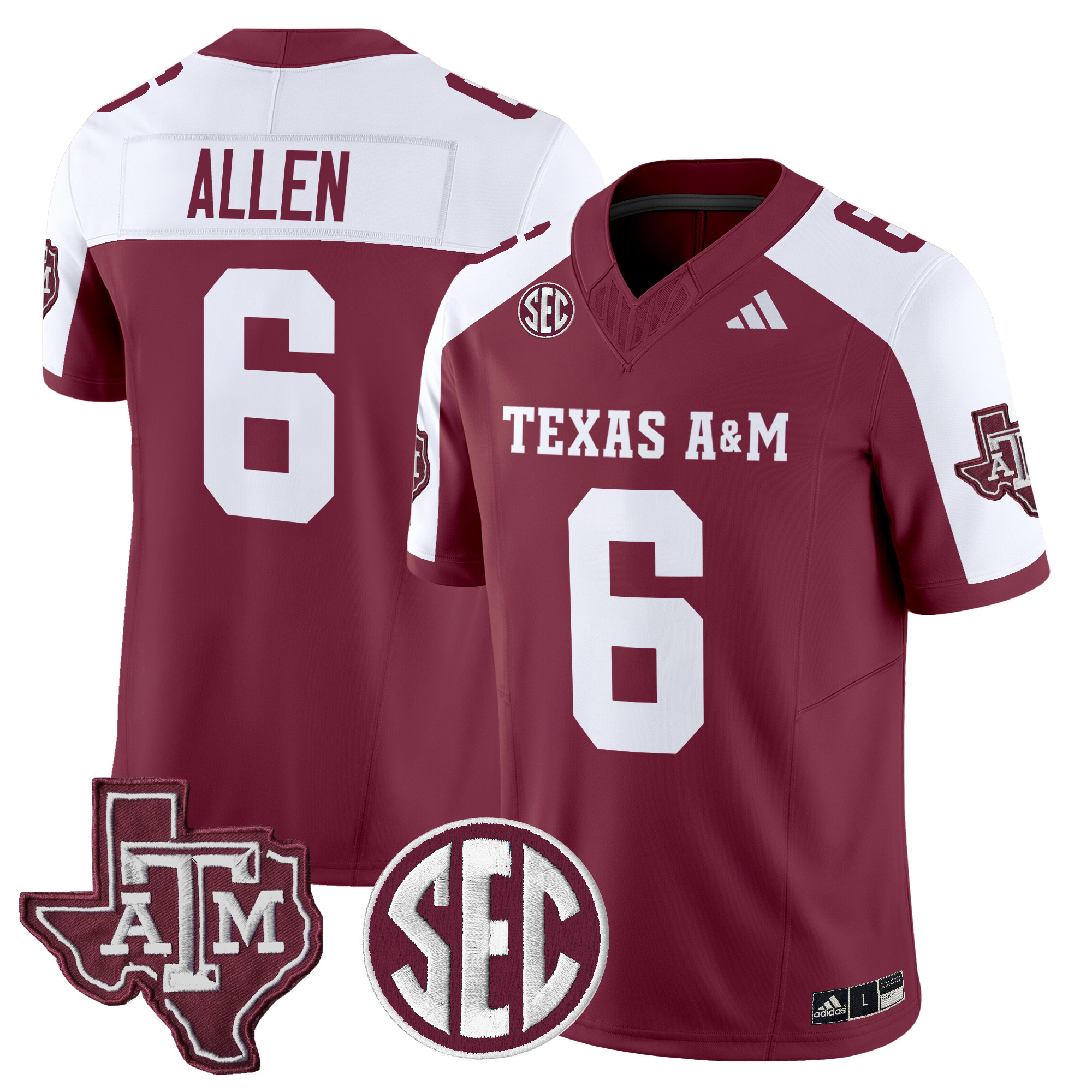 Texas A&ampM Aggies Vapor Limited Jersey - All Stitched #3 IBMHZGXV