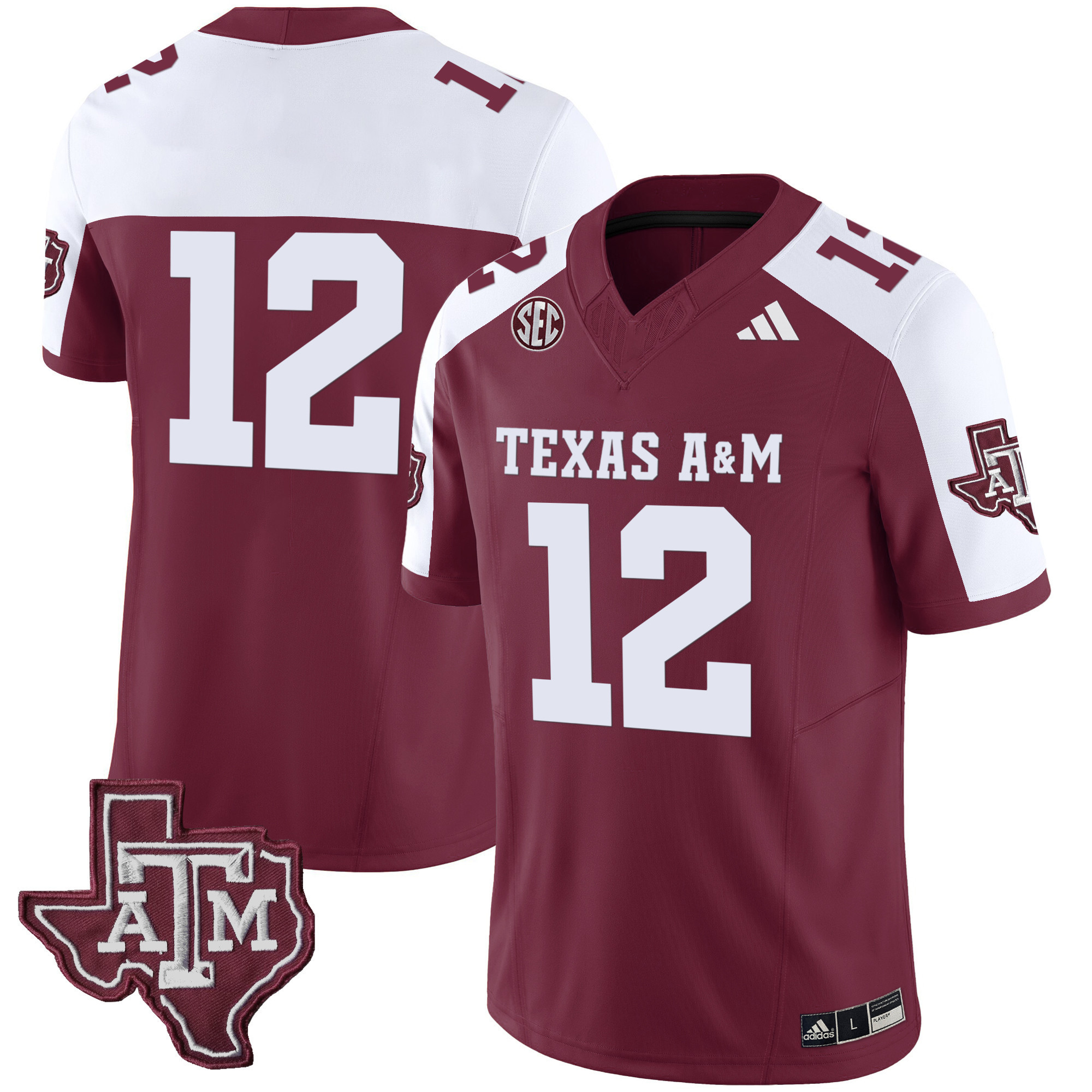 Texas A&ampM Aggies Vapor Limited Jersey V2 - All Stitched #15 GXHOMGXV