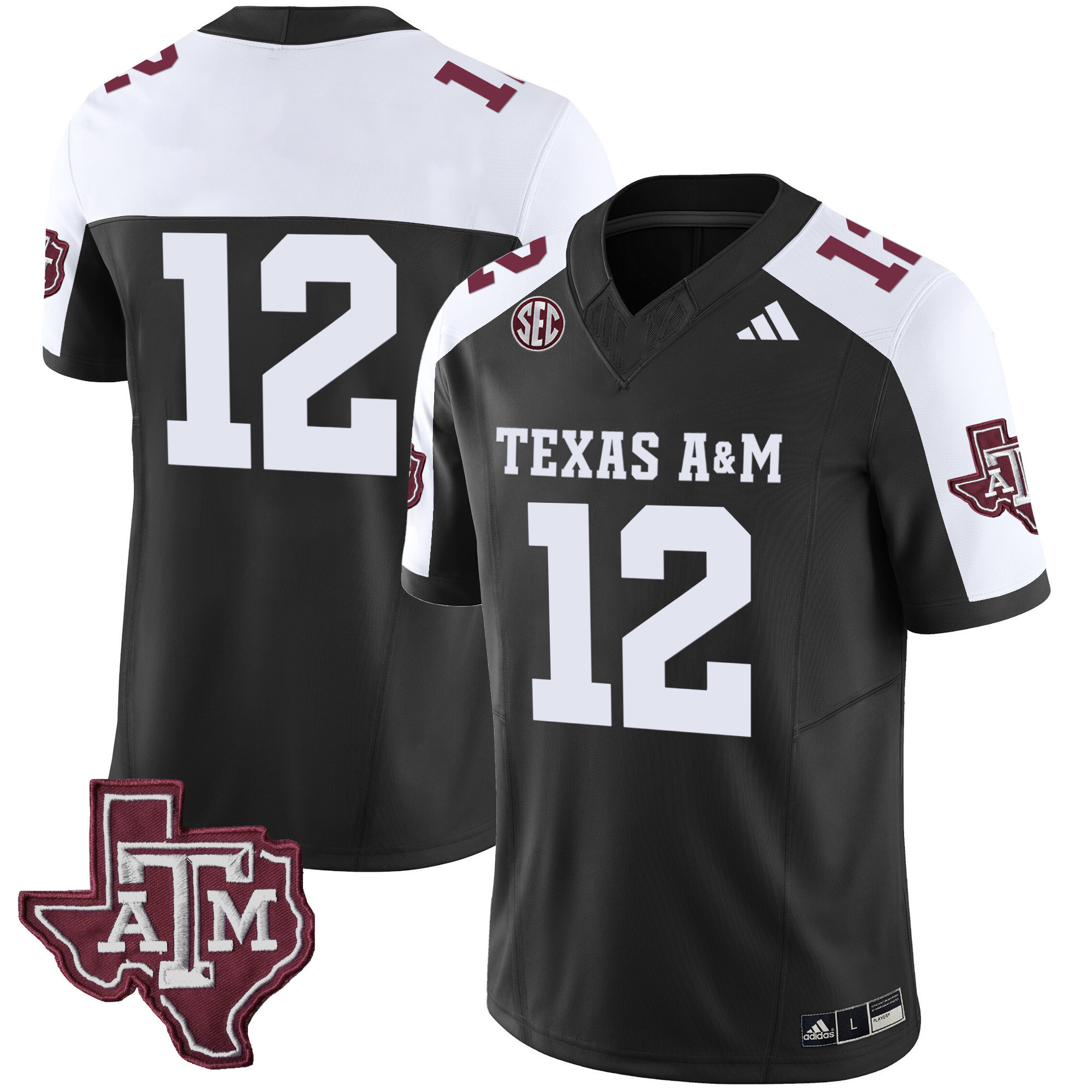 Texas A&ampM Aggies Vapor Limited Jersey V2 - All Stitched #7 A37FZGXV