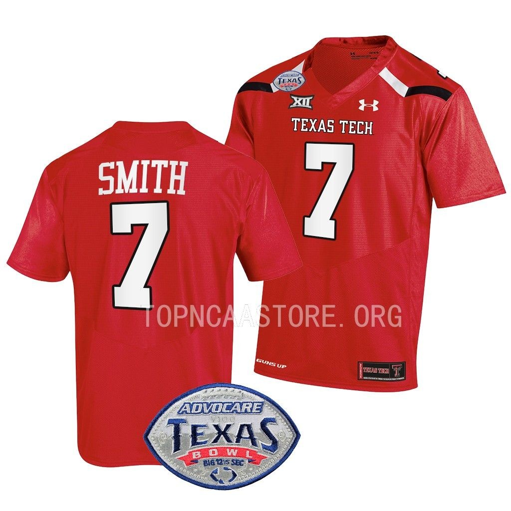 Texas Bowl Donovan Smith Texas Tech Red Raiders #7 Red Jersey ODOADGXV