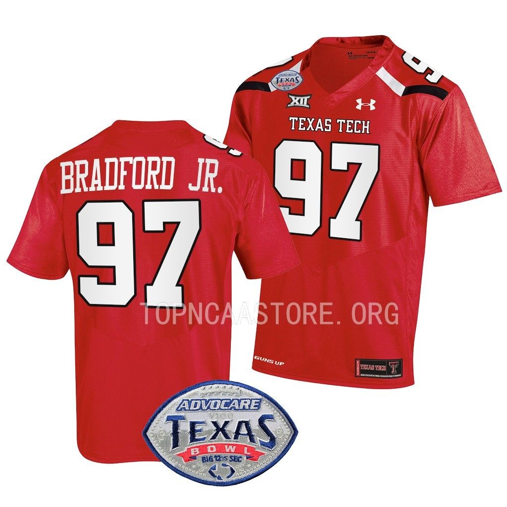 Texas Bowl Tony Bradford Jr. Texas Tech Red Raiders #97 Red Jersey 7JTO5GXV