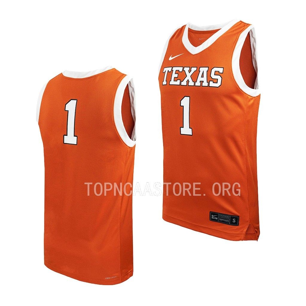Texas Longhorns #1 Orange Jersey YTAHFGXV