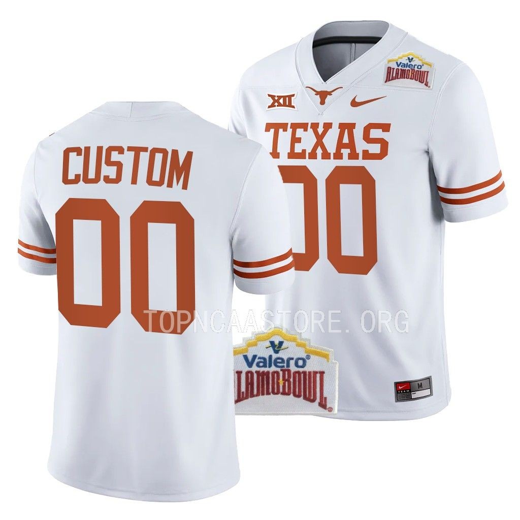 Texas Longhorns Alamo Bowl Custom #00 White College Jersey EUG4WGXV