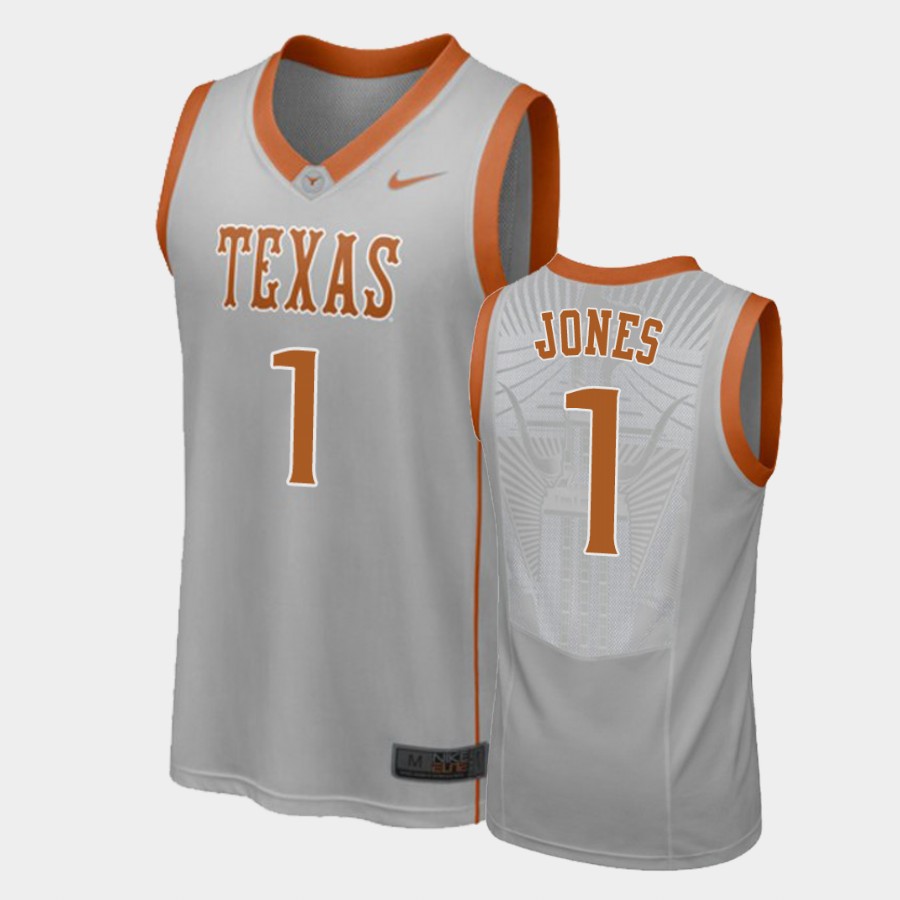 Texas Longhorns Andrew Jones Gray College Jersey GGBTHGXV