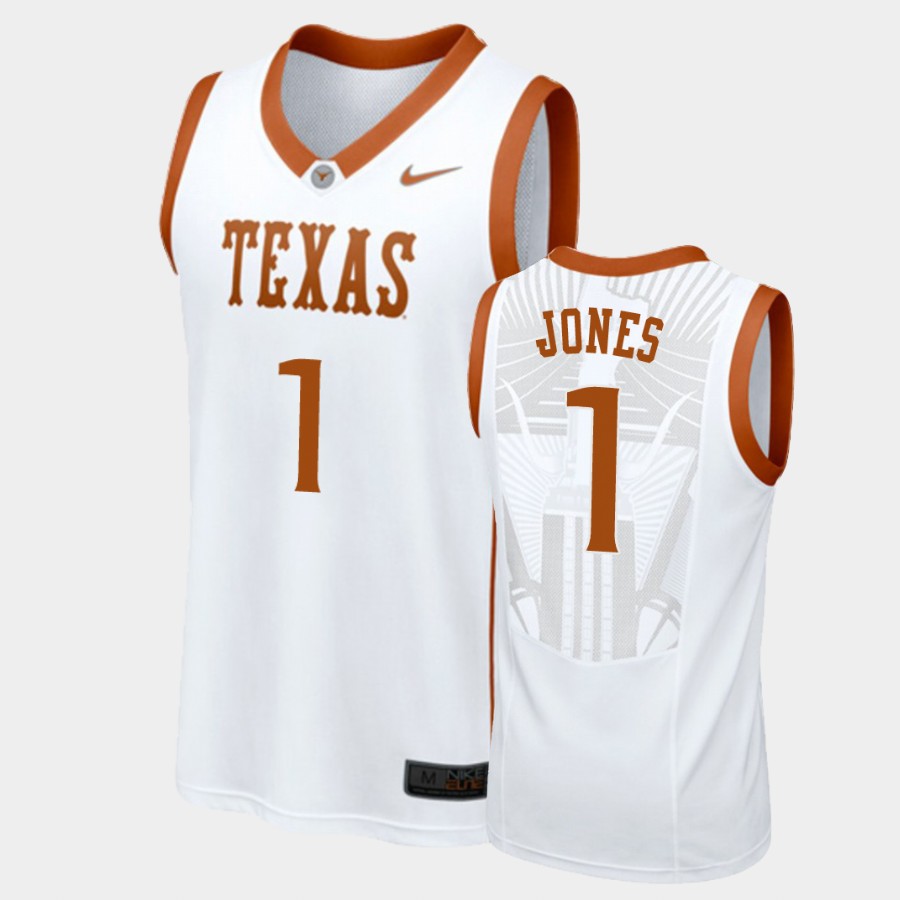Texas Longhorns Andrew Jones White College Jersey SKQ8DGXV