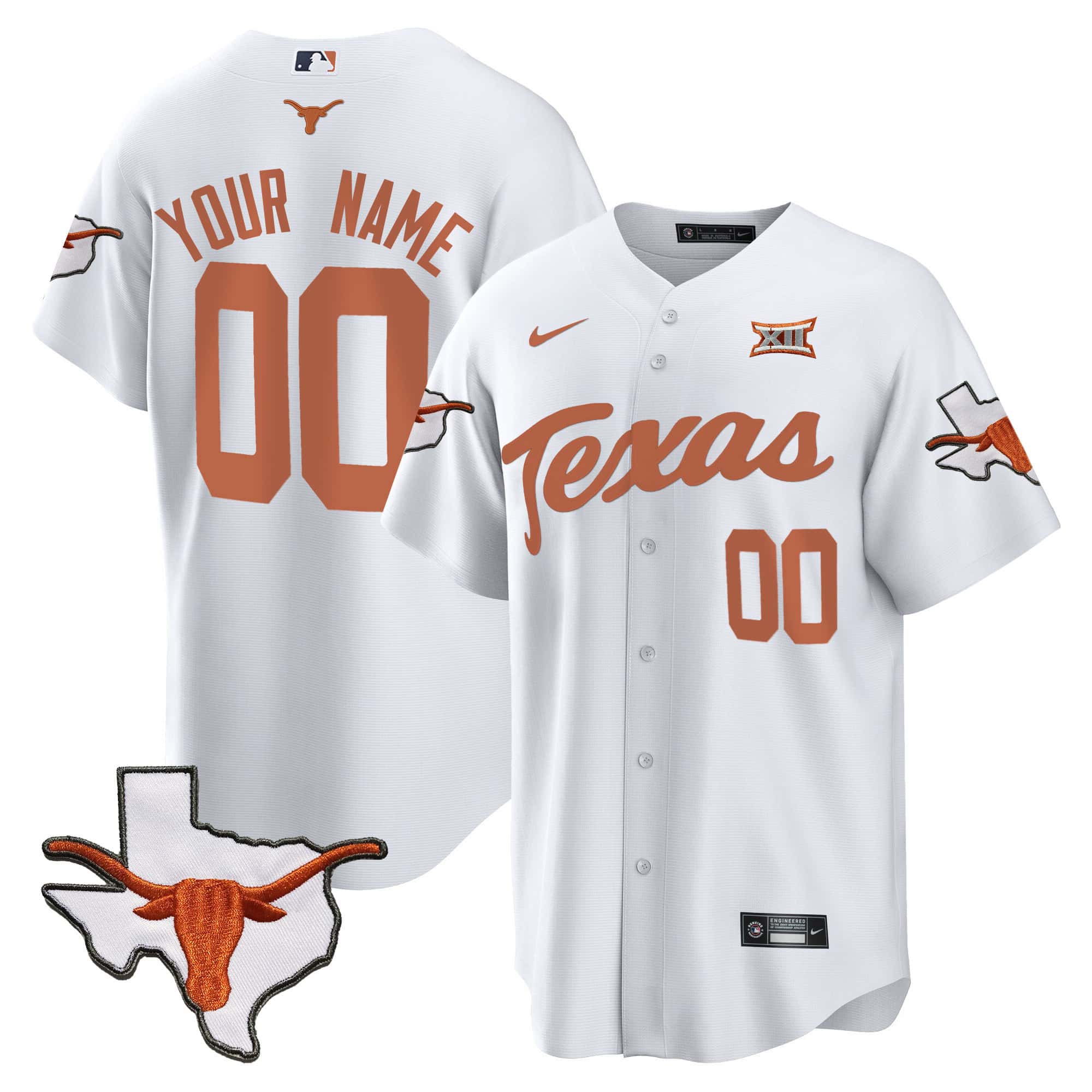 Texas Longhorns Baseball Custom Jersey - All Stitched #3 GKNM8GXV