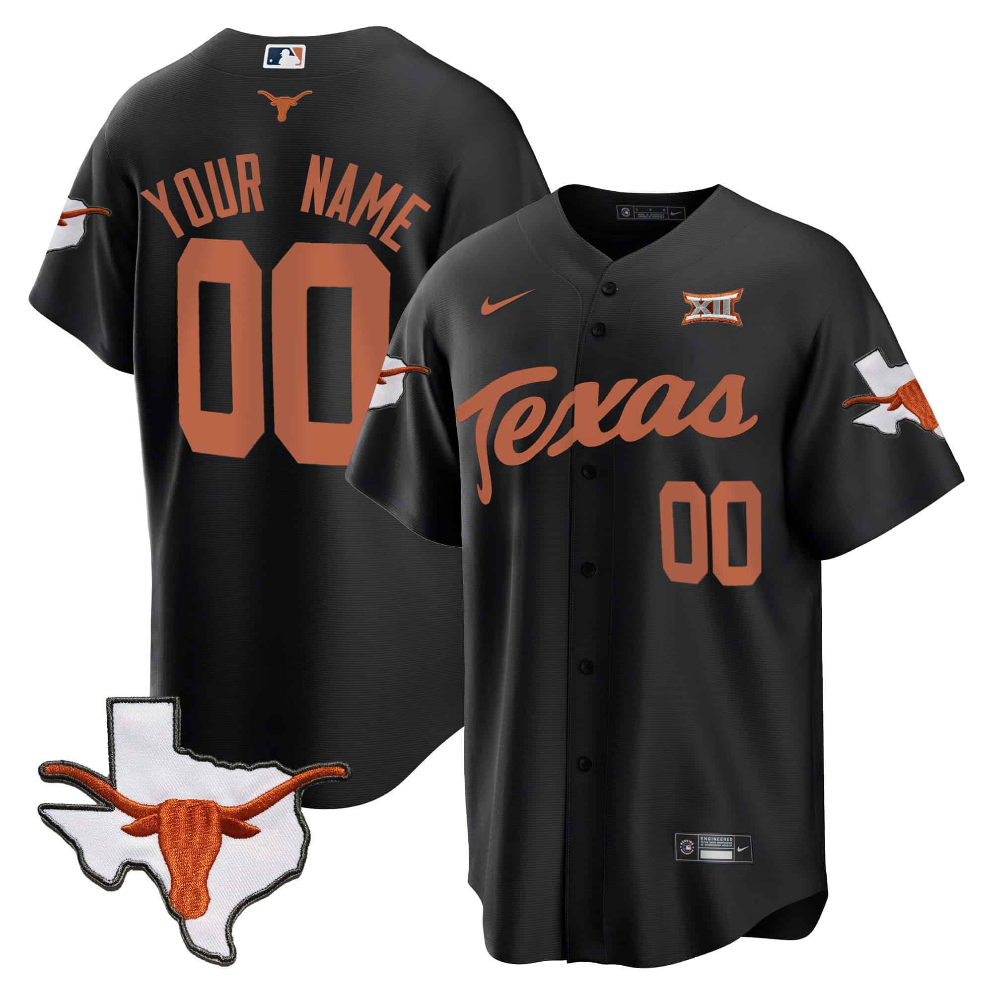 Texas Longhorns Baseball Custom Jersey - All Stitched #4 AM5JZGXV