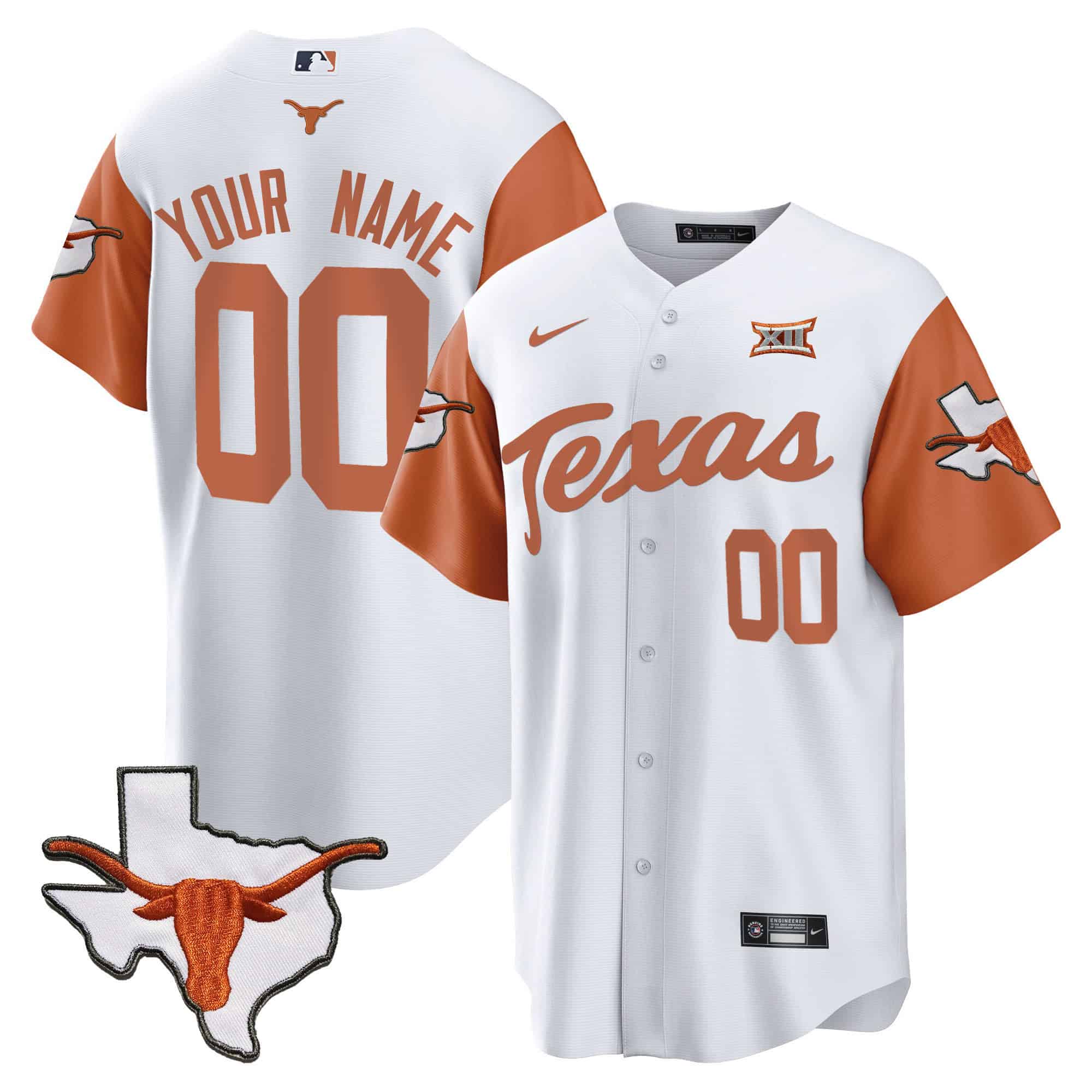 Texas Longhorns Baseball Custom Jersey - All Stitched #5 H1BYSGXV