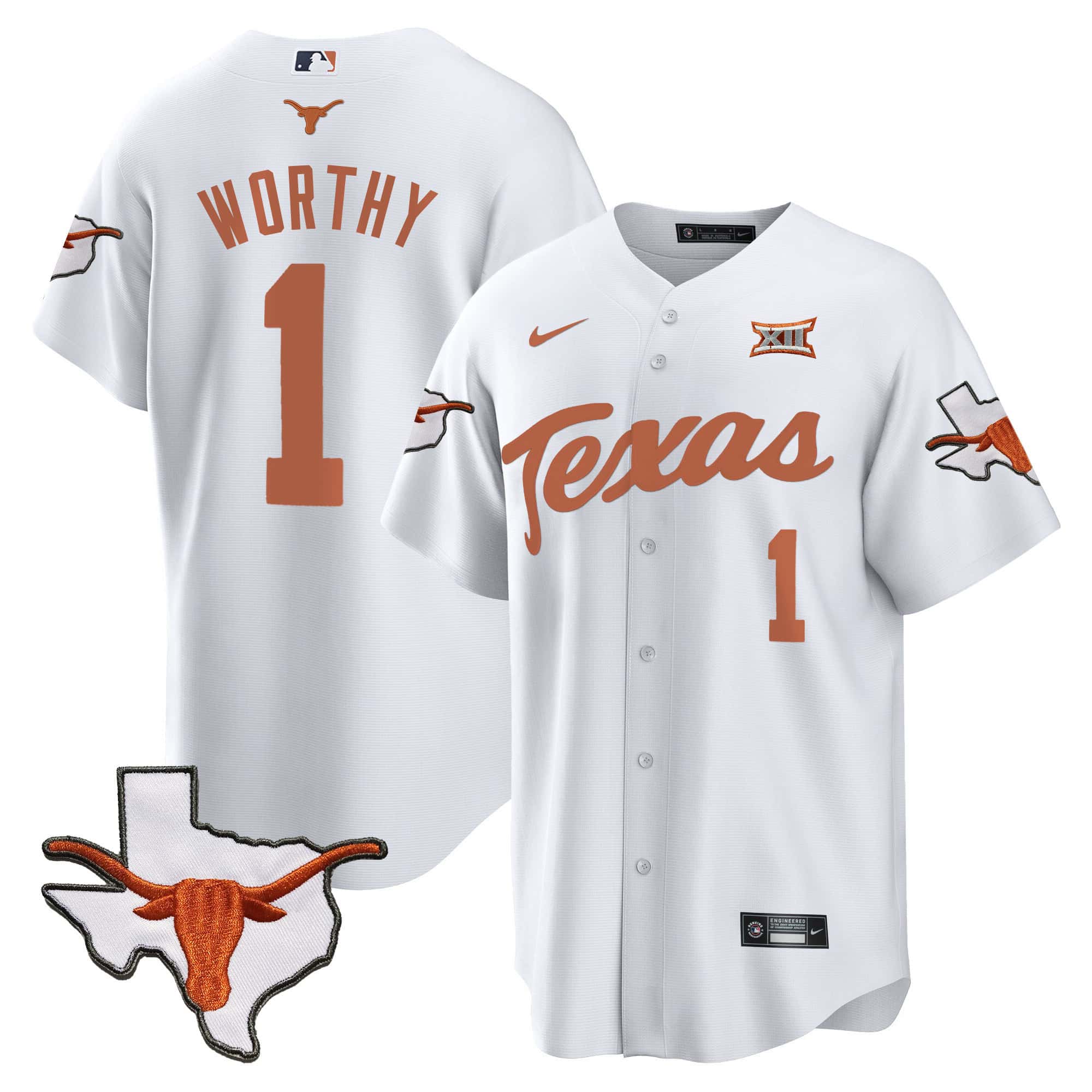 Texas Longhorns Baseball Jersey - All Stitched #19 XUJGLGXV