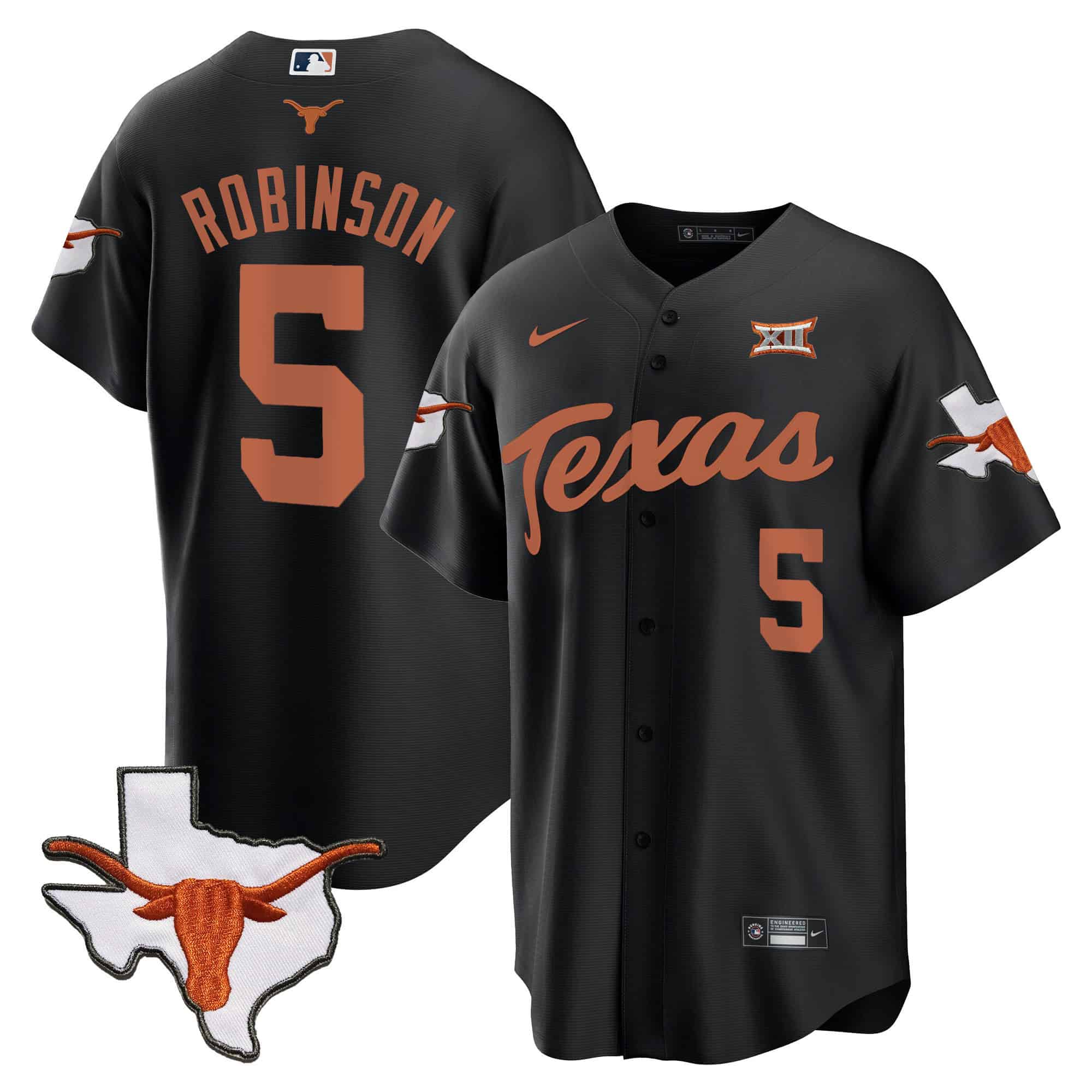 Texas Longhorns Baseball Jersey - All Stitched #24 CGWJ2GXV