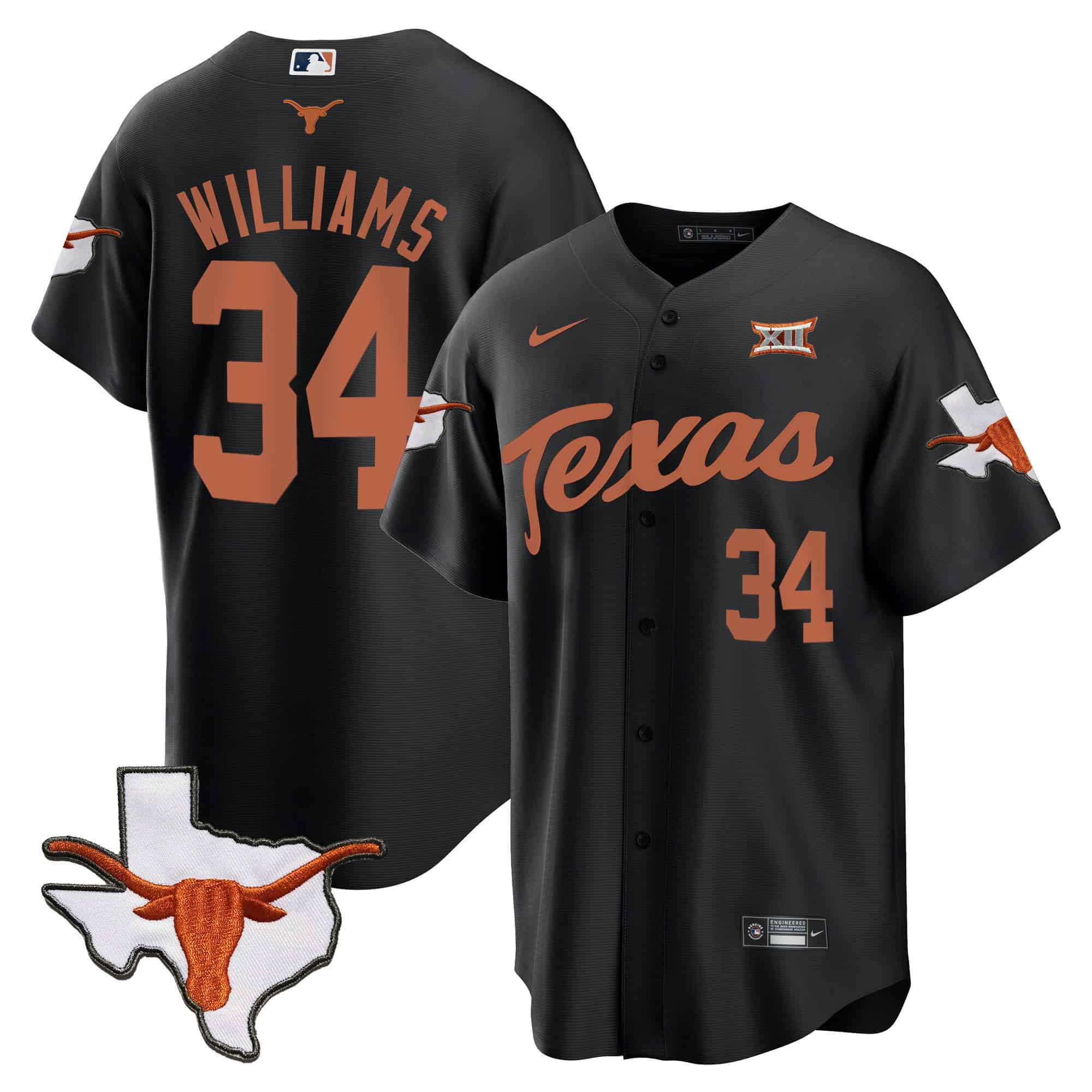 Texas Longhorns Baseball Jersey - All Stitched #25 C1UNCGXV