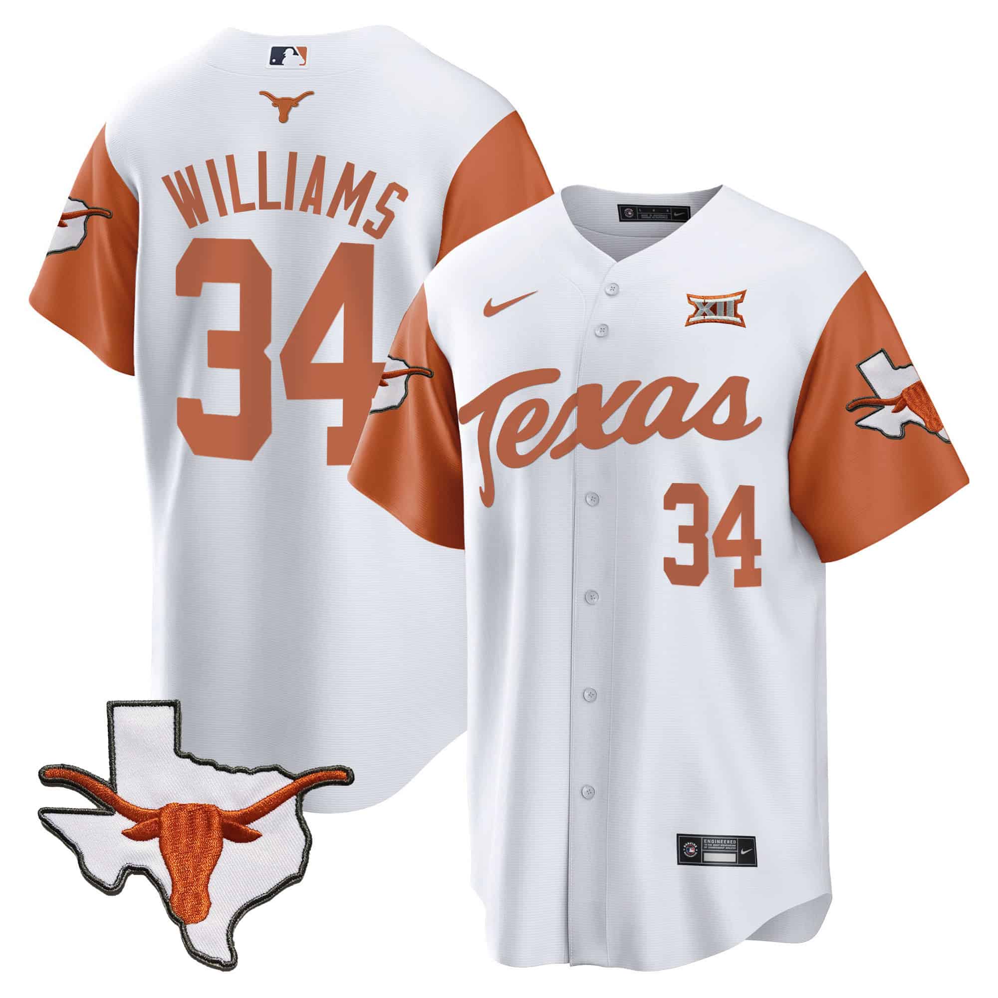 Texas Longhorns Baseball Jersey - All Stitched #32 GGINRGXV