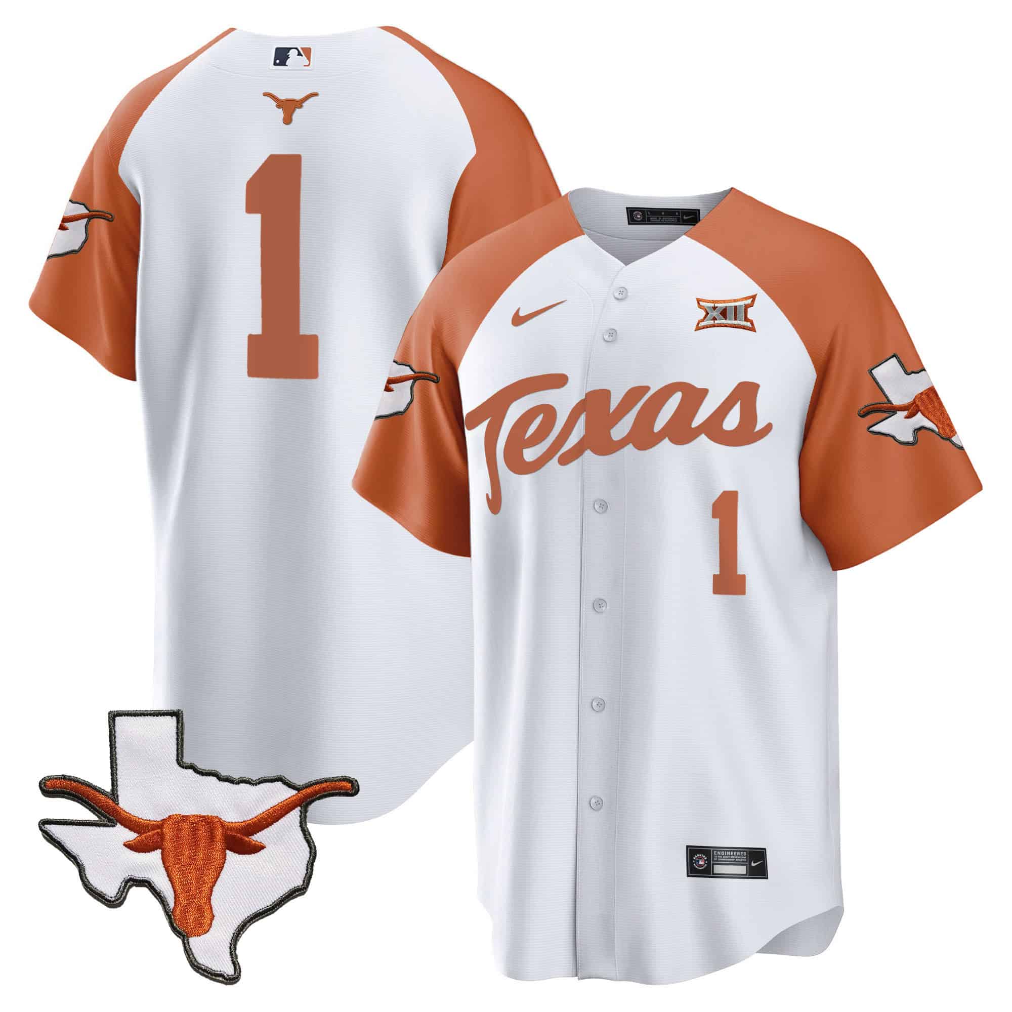 Texas Longhorns Baseball Jersey - All Stitched #41 QY8RUGXV