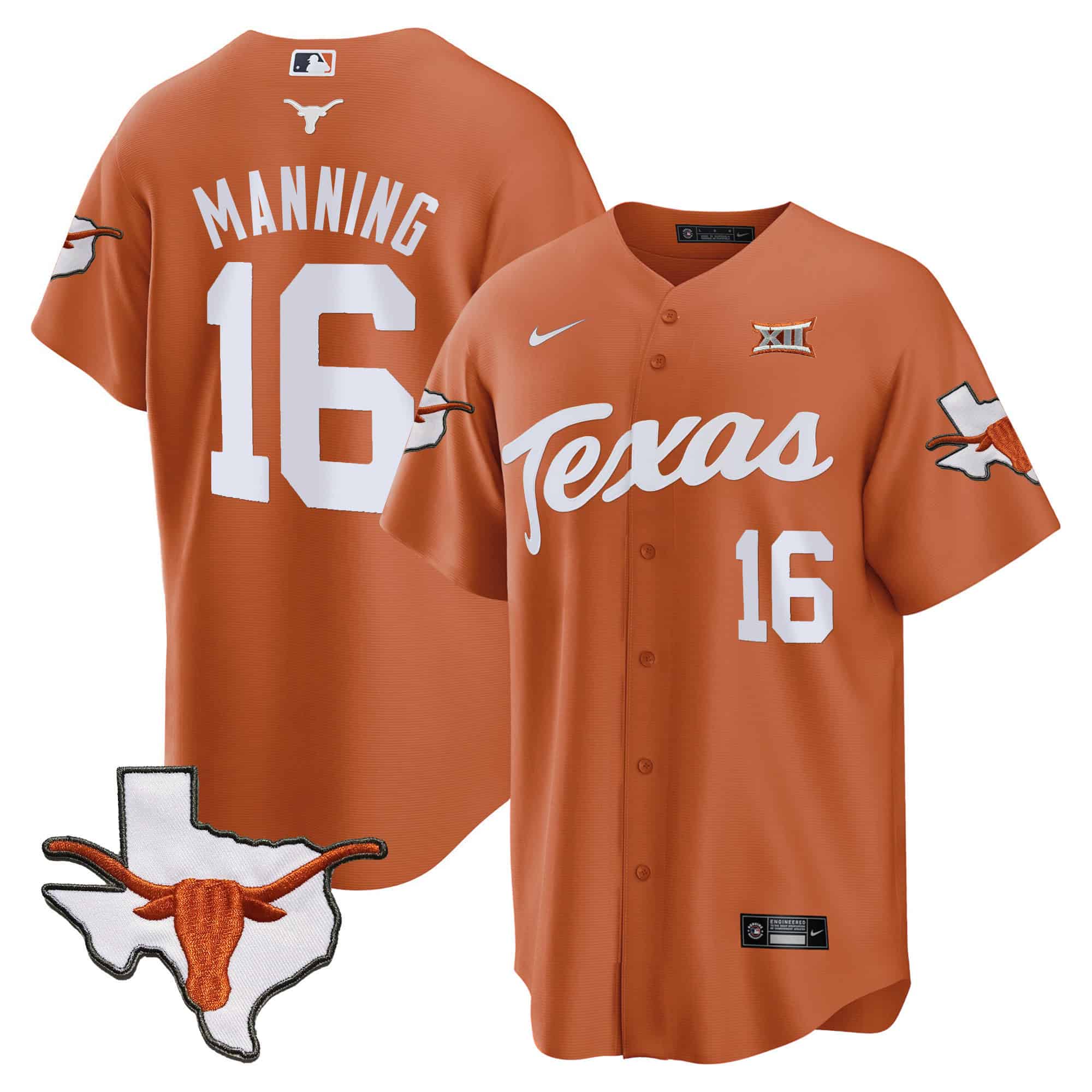 Texas Longhorns Baseball Jersey - All Stitched #8 PKV3FGXV
