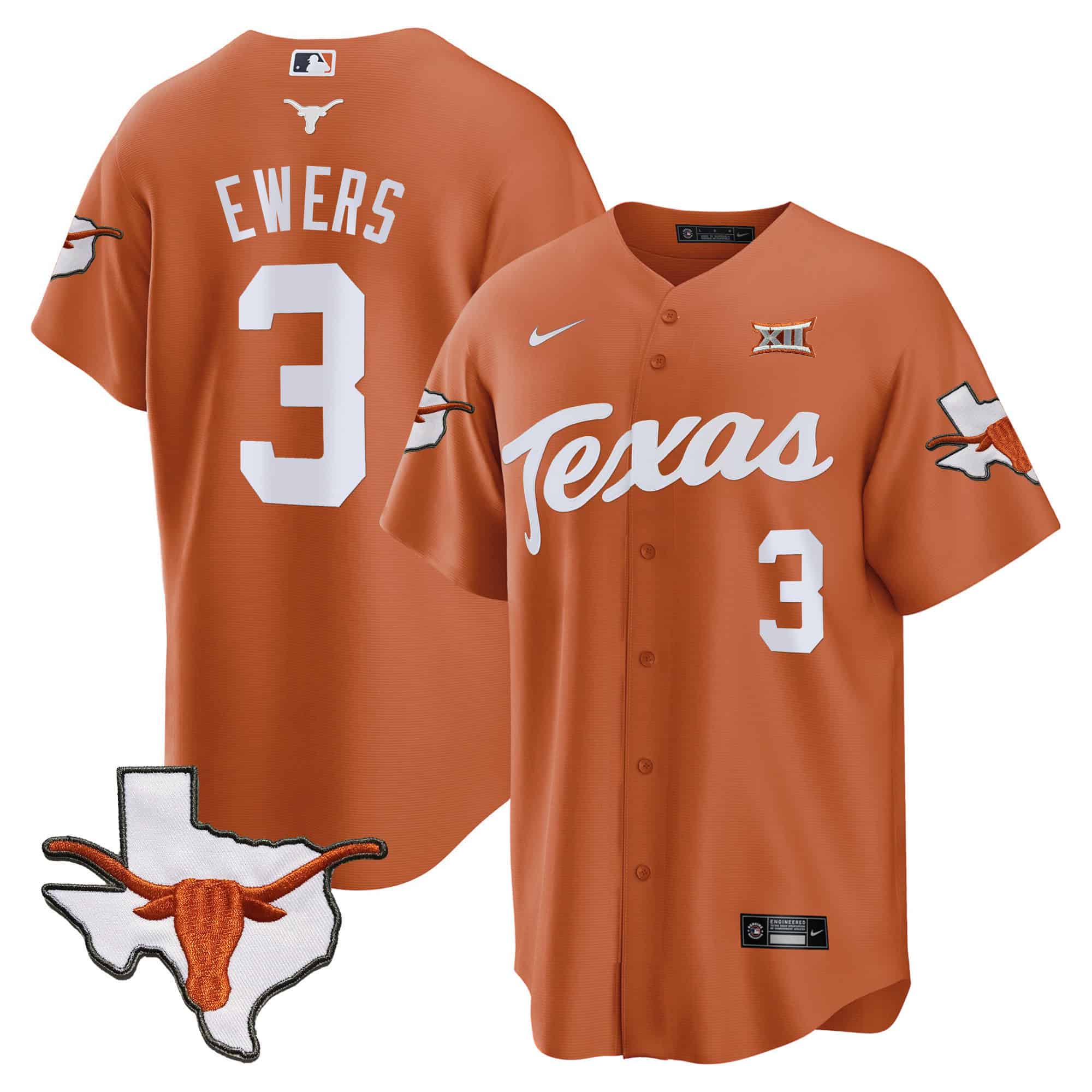 Texas Longhorns Baseball Jersey - All Stitched #9 FIPPNGXV
