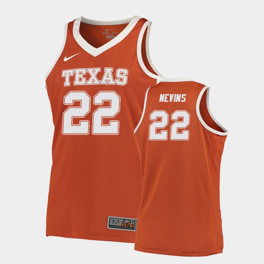 Texas Longhorns Blake Nevins Orange Road College Jersey 0UUAYGXV
