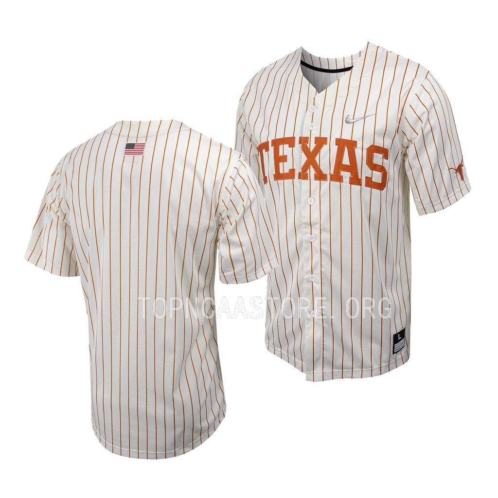 Texas Longhorns College White Full-Button Jersey Men TMPAVGXV