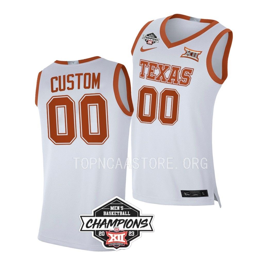 Texas Longhorns Custom White #00 Big 12 Mens Champs Jersey Men QIJYHGXV