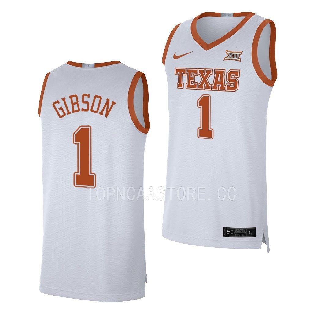 Texas Longhorns Daniel Gibson White #1 Alumni Jersey Limited VNCVYGXV