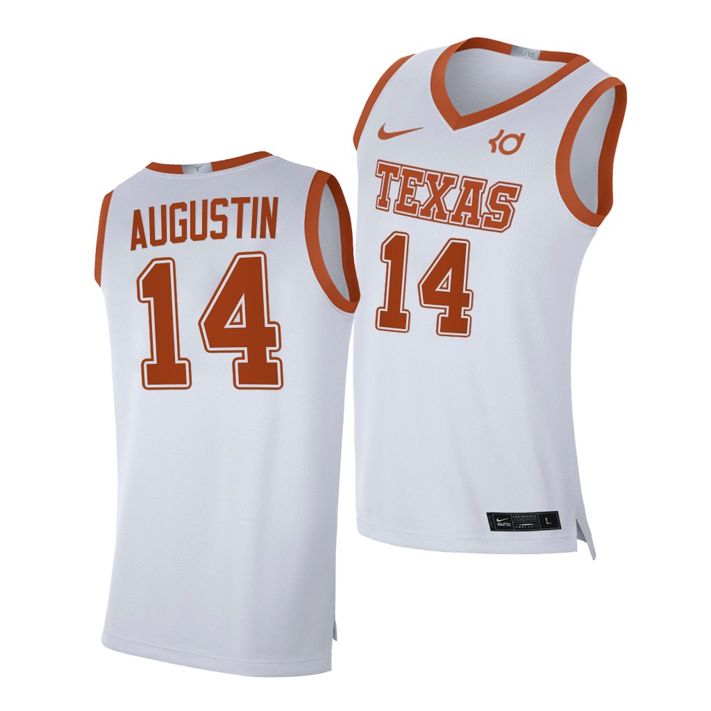 Texas Longhorns D.J. Augustin White Alumni Player Limited Jersey JIEXXGXV