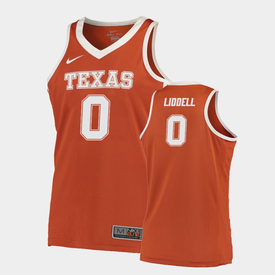 Texas Longhorns Gerald Liddell Orange Road College Jersey NQBT2GXV