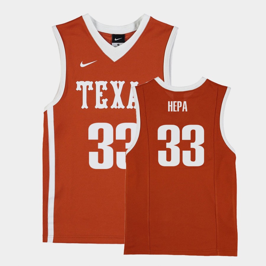 Texas Longhorns Kamaka Hepa Orange College Jersey KWX5GGXV