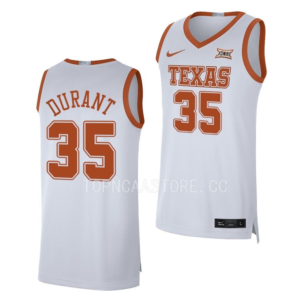 Texas Longhorns Kevin Durant White #35 Alumni Jersey Limited GYRZGGXV