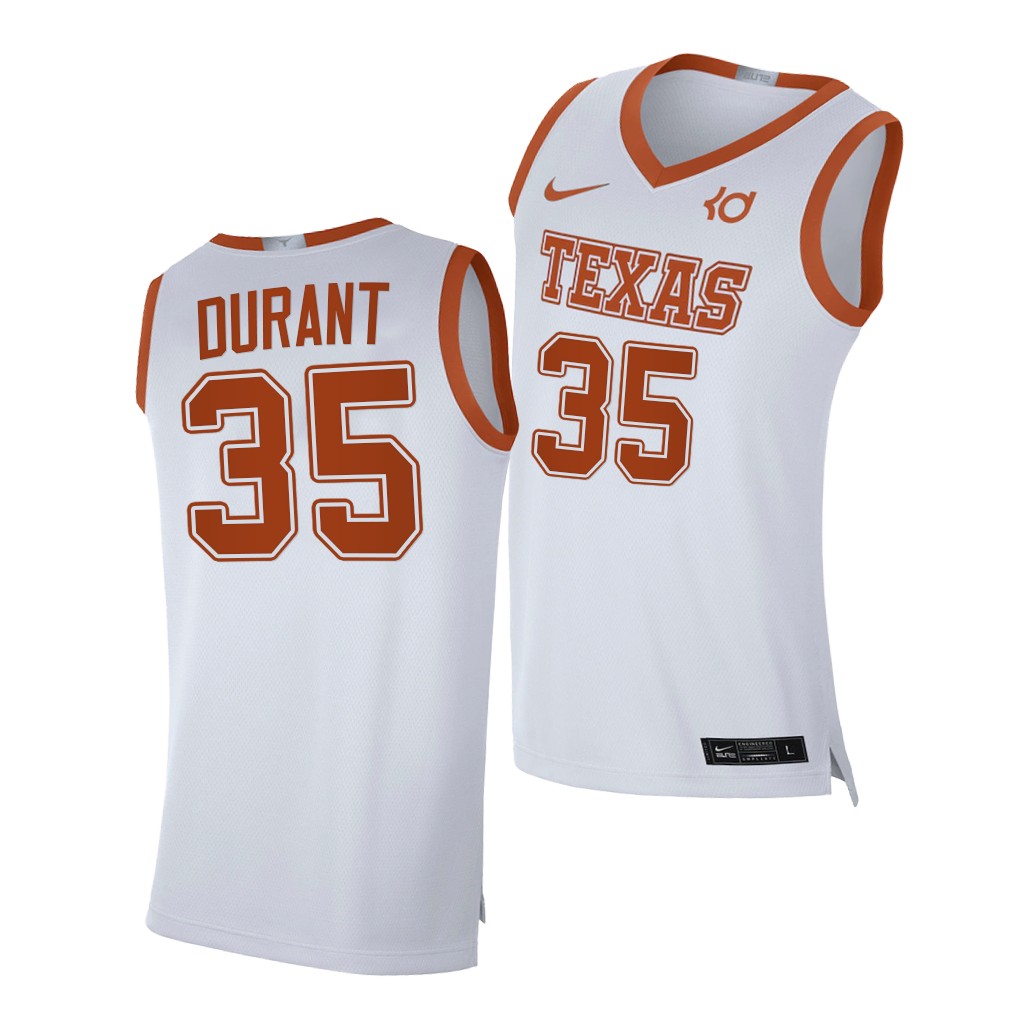 Texas Longhorns Kevin Durant White Alumni Player Limited Jersey W2DLVGXV
