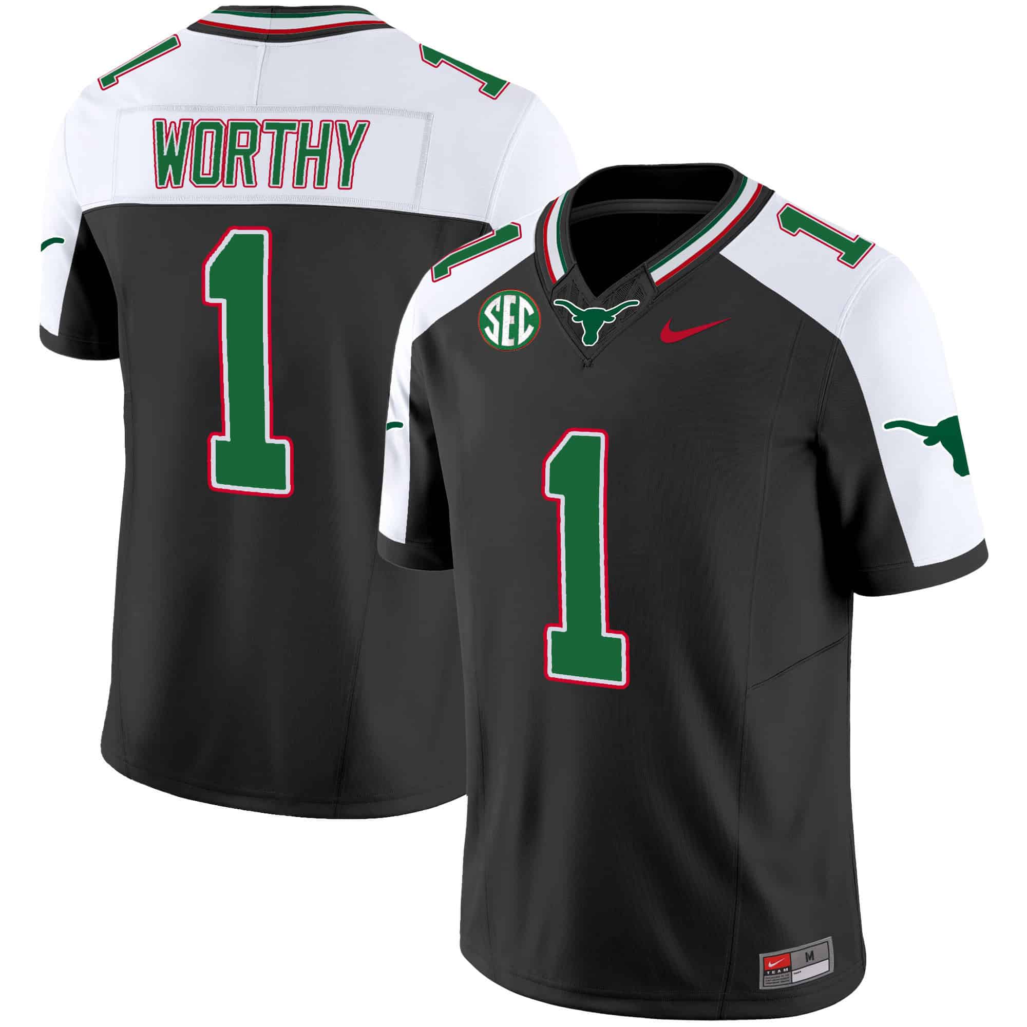 Texas Longhorns Mexico SEC Patch Vapor Jersey - All Stitched #17 IAN50GXV