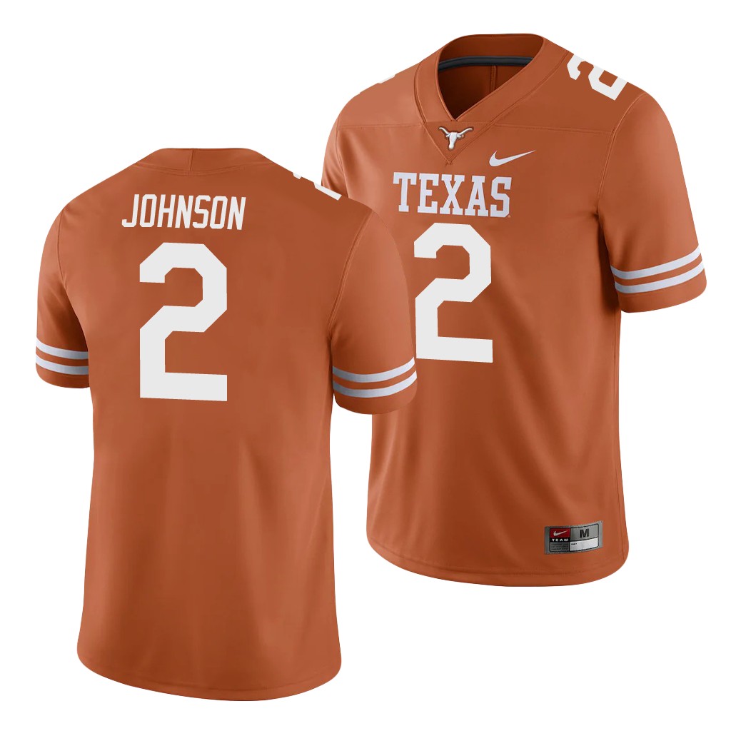 Texas Longhorns Roschon Johnson Texas Orange College Game Jersey LWYOKGXV