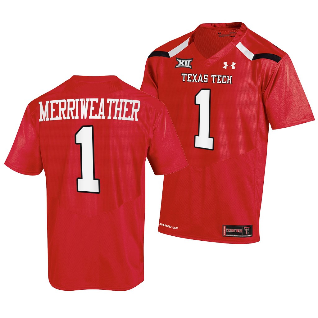 Texas Tech Red Raiders #1 Krishon Merriweather 2022-23 College Red Jersey N0L7MGXV