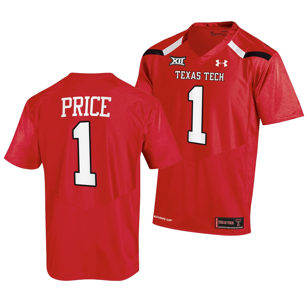 Texas Tech Red Raiders #1 Myles Price 2022-23 College Red Jersey K7OJLGXV