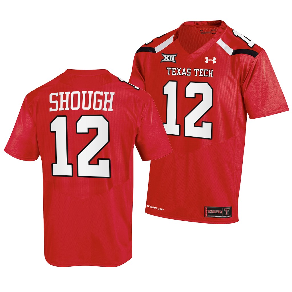 Texas Tech Red Raiders #12 Tyler Shough 2022-23 College Red Jersey 3ZAOQGXV