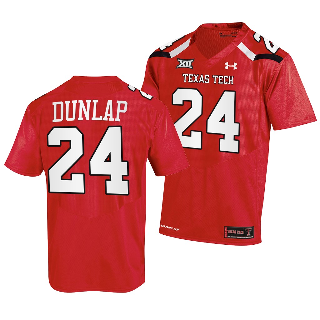 Texas Tech Red Raiders #24 Malik Dunlap 2022-23 College Red Jersey VWTRBGXV