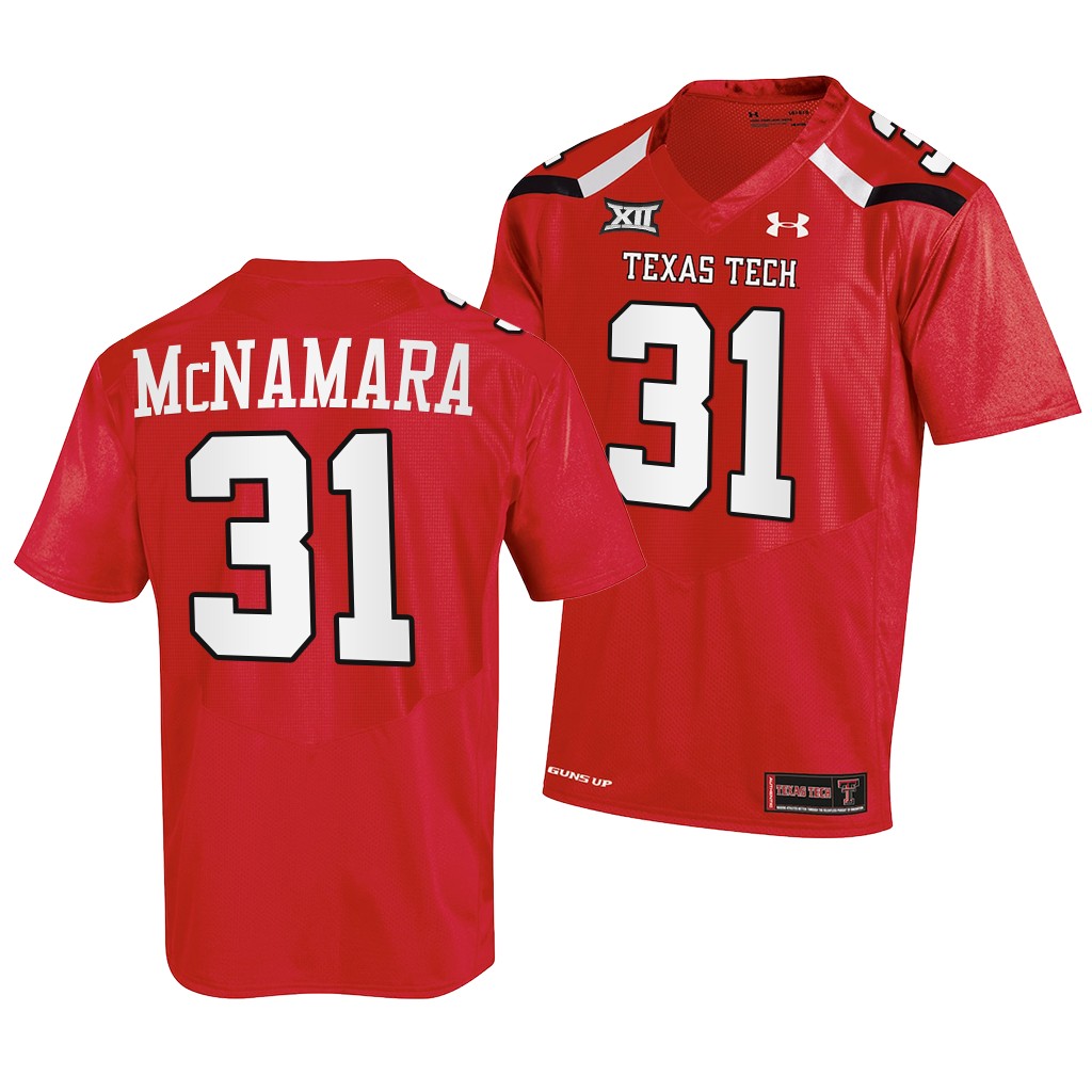 Texas Tech Red Raiders #31 Austin McNamara 2022-23 College Red Jersey KJSLKGXV
