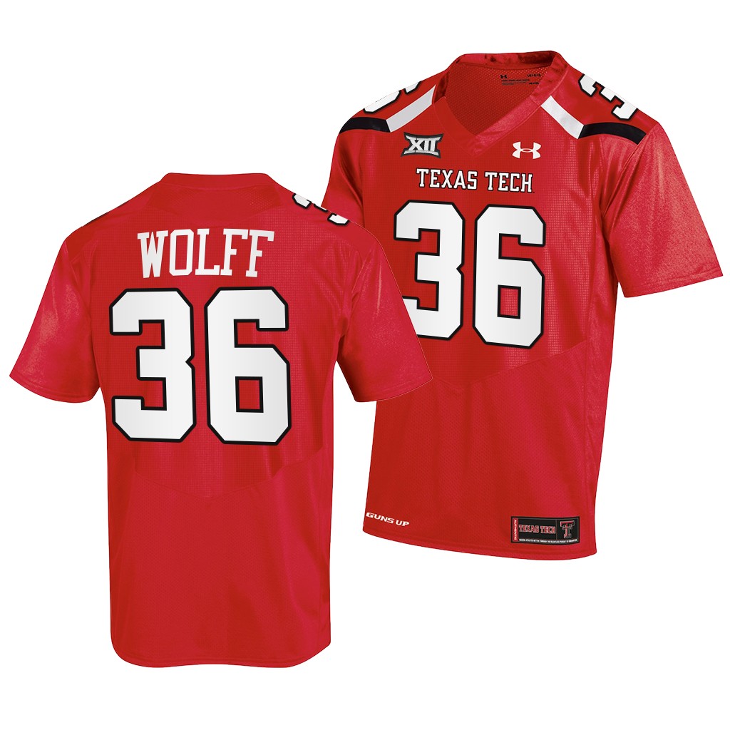 Texas Tech Red Raiders #36 Trey Wolff 2022-23 College Red Jersey AIJYSGXV