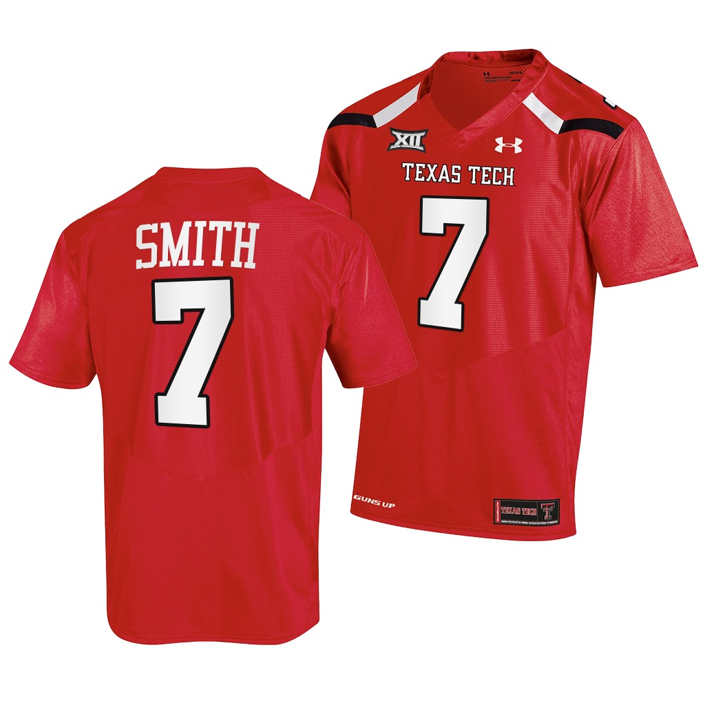 Texas Tech Red Raiders #7 Donovan Smith 2022-23 College Red Jersey W1XW4GXV